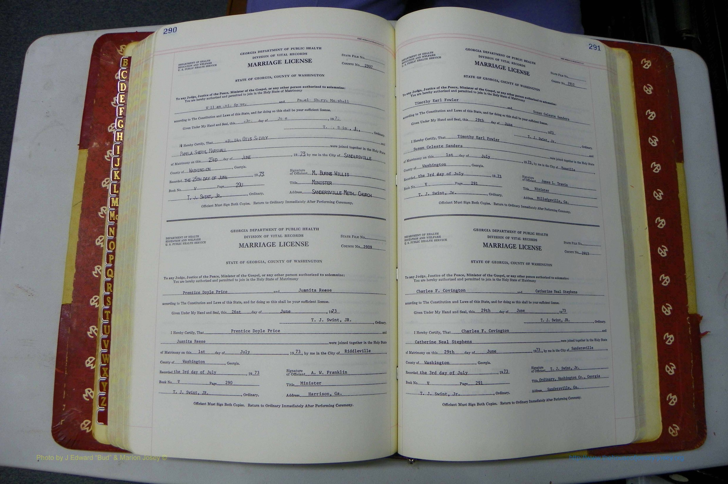 Was GA, Mar. Book V, 1966 - 1975, White, P 290-291.JPG