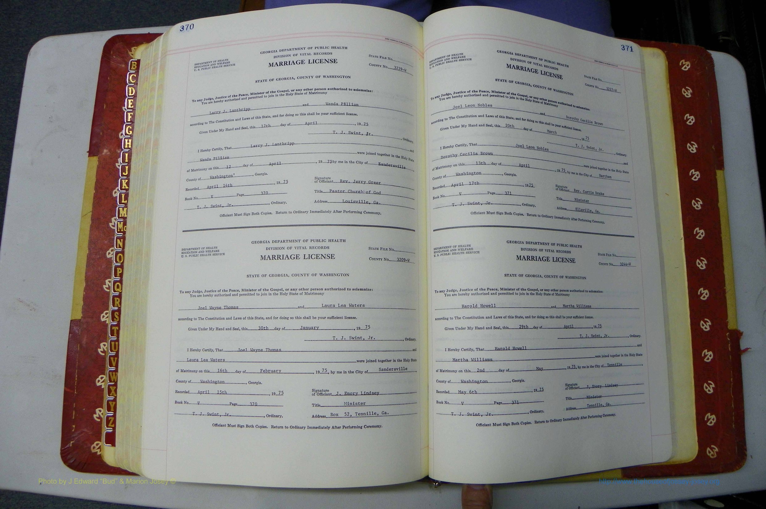 Was GA, Mar. Book V, 1966 - 1975, White, P 370-371.JPG