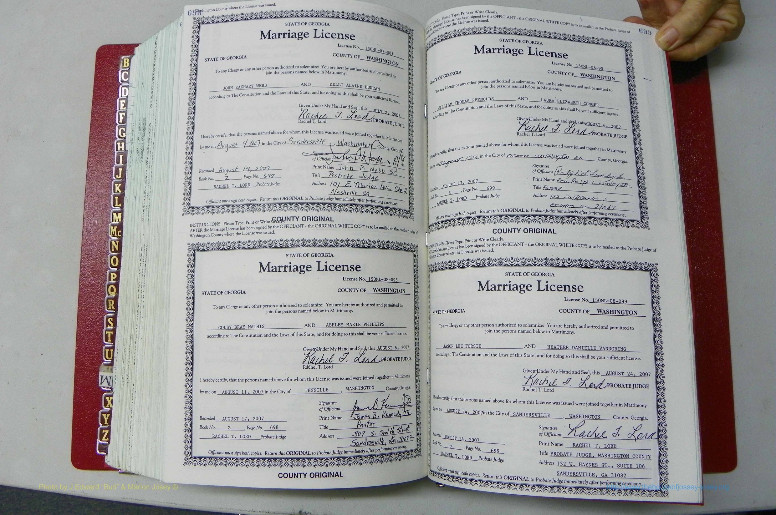 Wasn GA, Marr. Book Z, 1998 - 2007, P 698-699.JPG