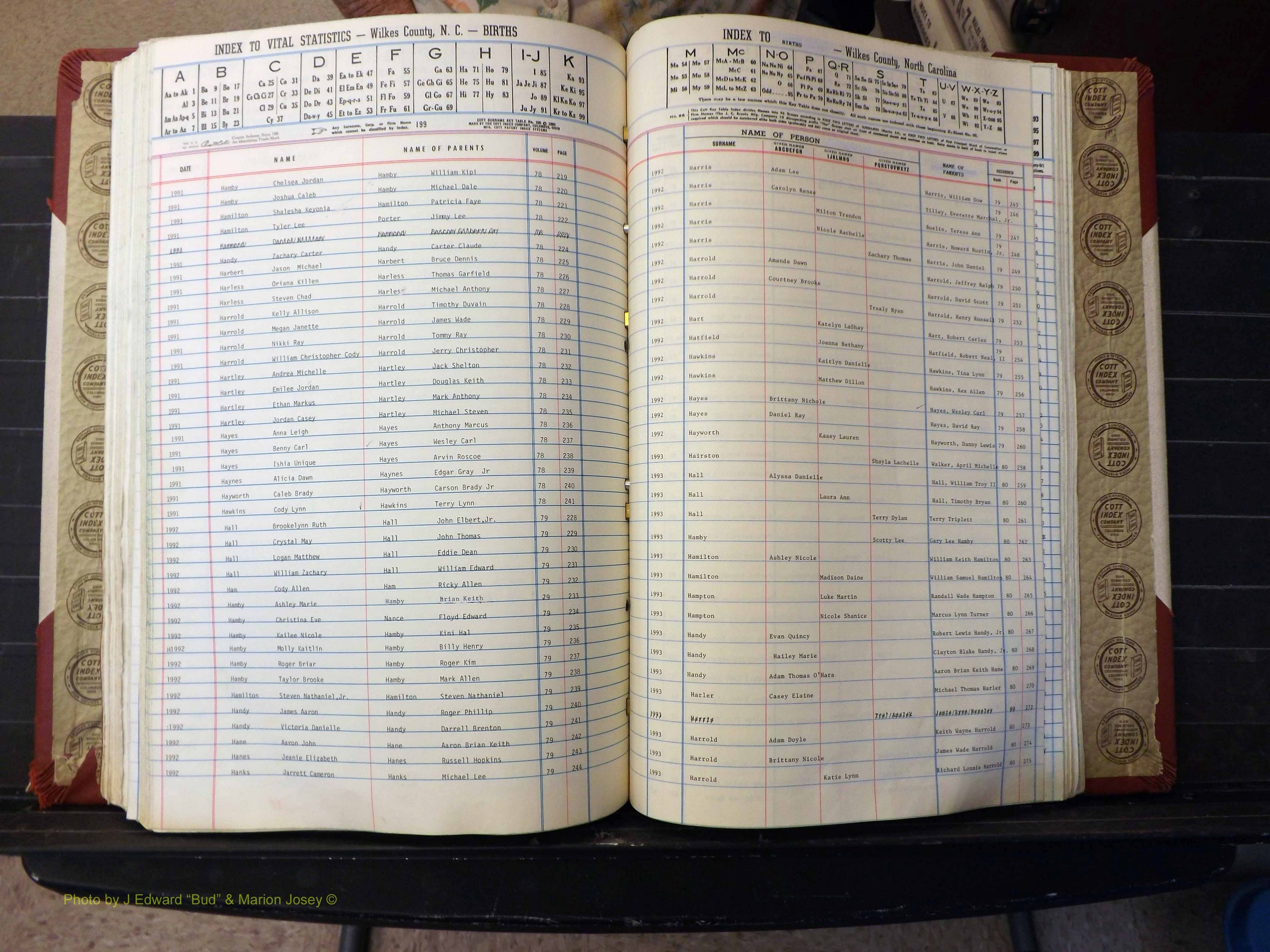 Wilkes Co, NC, Births, A-K, 1962-2010 (278).JPG