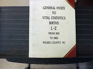 Wilkes Co, NC, Births, L-Z, 1913-1962 (100).JPG