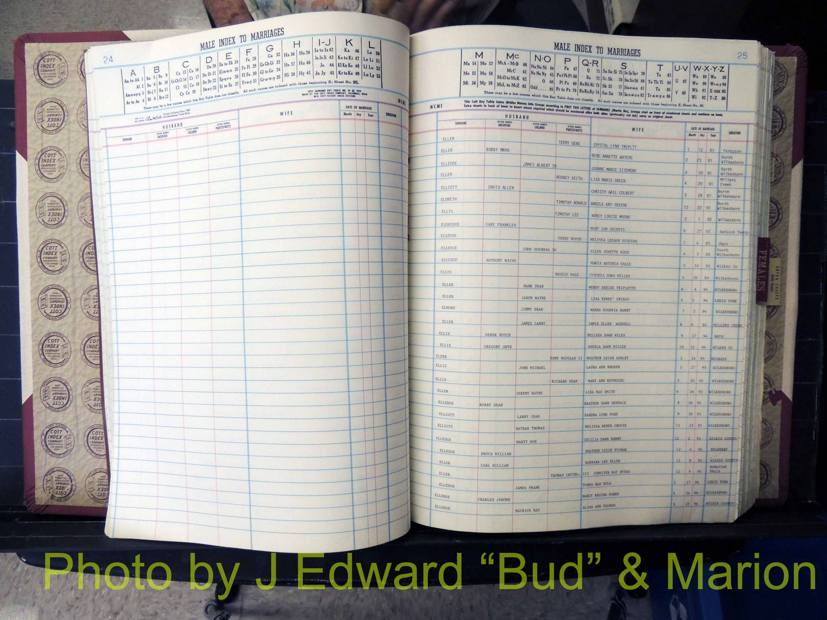 Wilkes Co, NC, Marriage Book 10, 1991-2001 (138).JPG