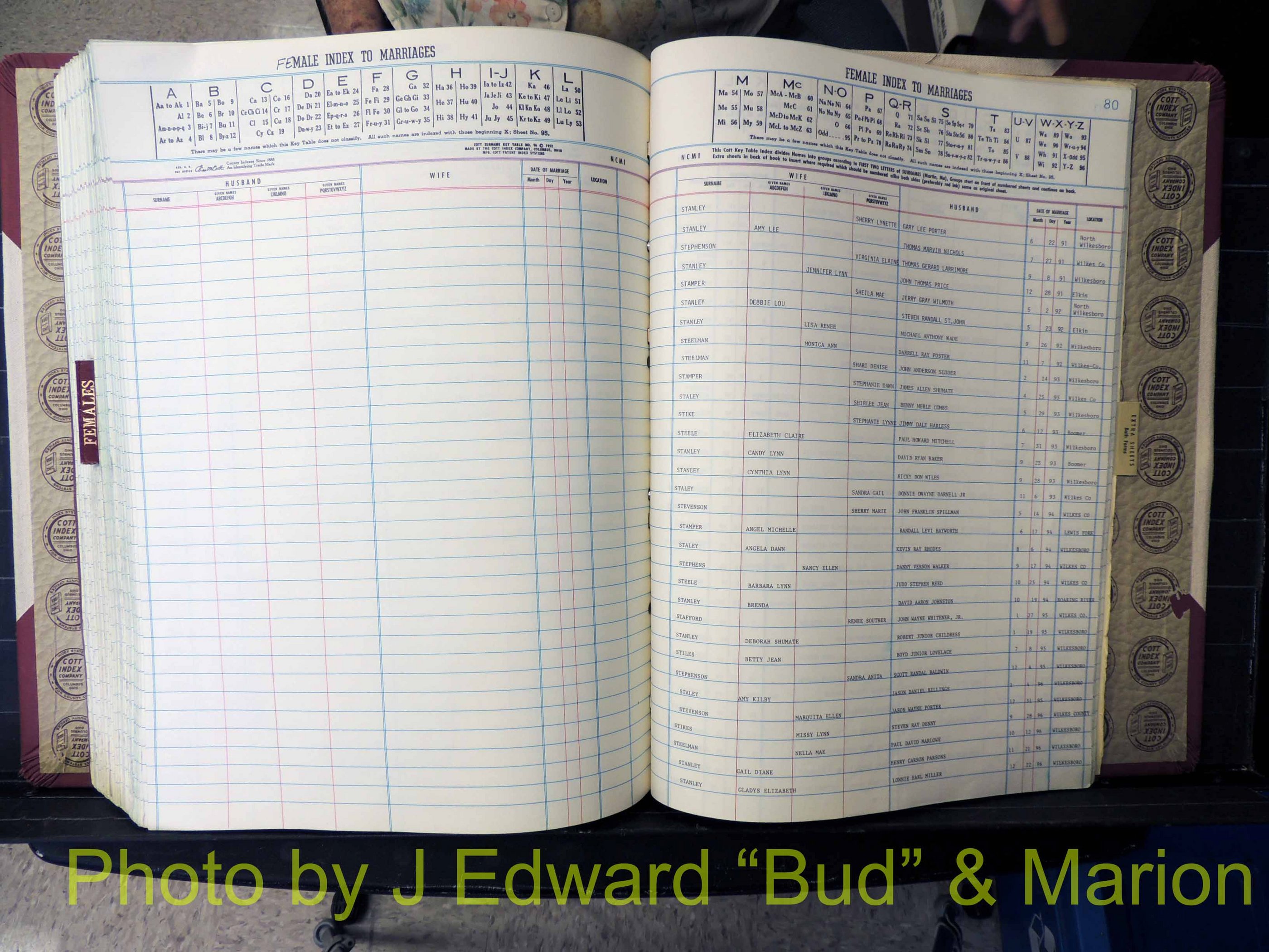 Wilkes Co, NC, Marriage Book 10, 1991-2001 (356).JPG