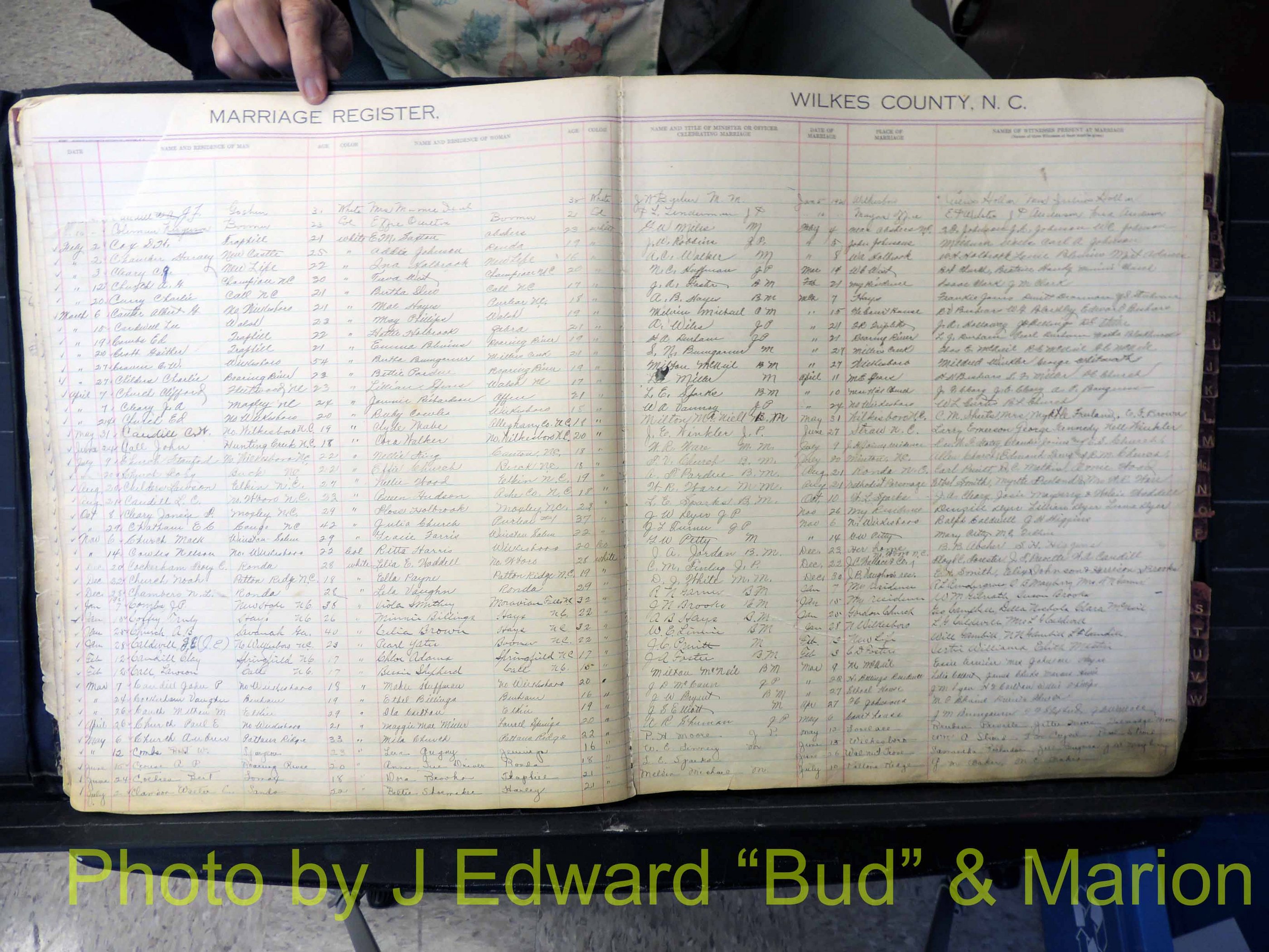 Wilkes Co, NC, Marriage Book 4, 1920-1937 (118).JPG