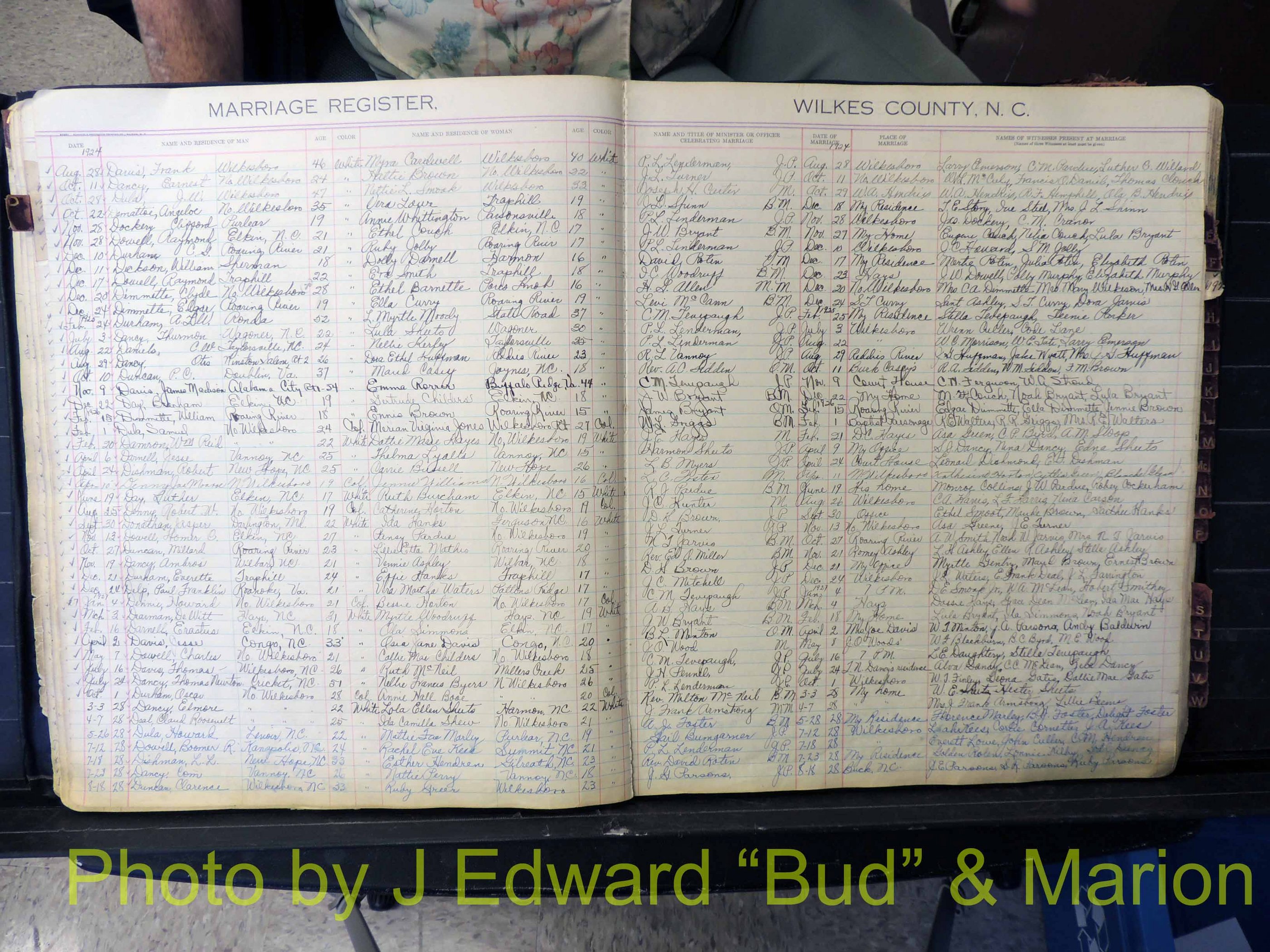 Wilkes Co, NC, Marriage Book 4, 1920-1937 (128).JPG
