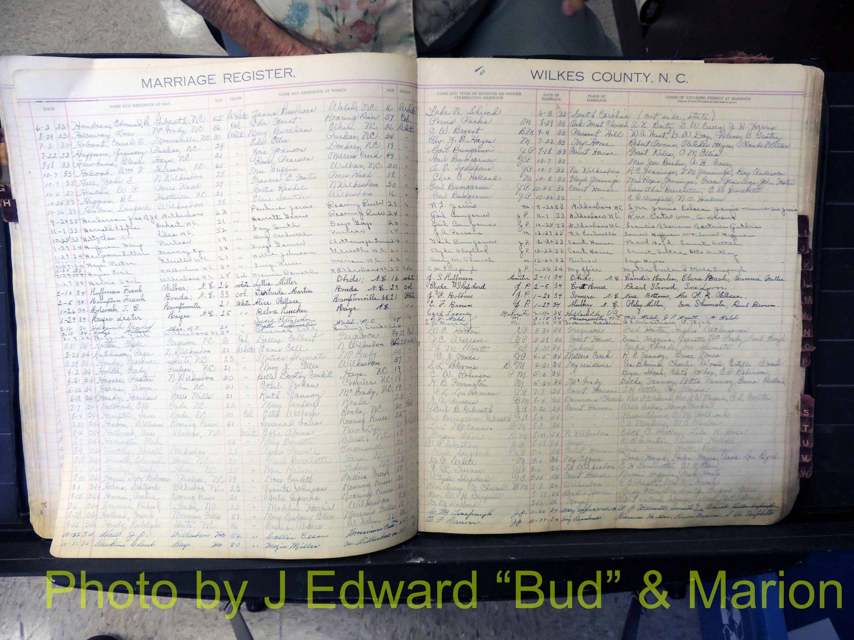 Wilkes Co, NC, Marriage Book 4, 1920-1937 (149).JPG