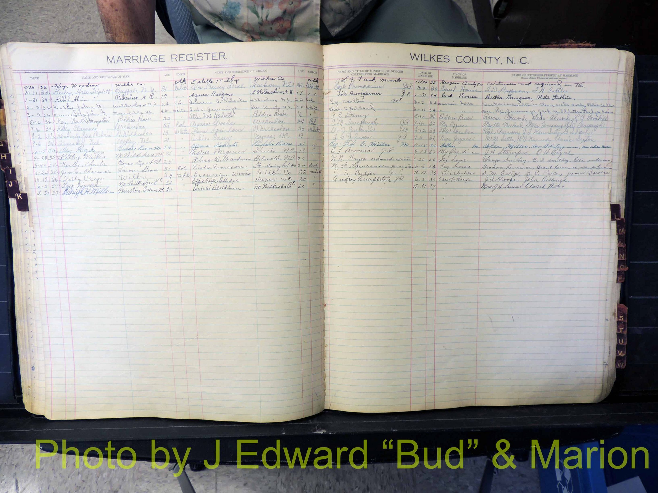 Wilkes Co, NC, Marriage Book 4, 1920-1937 (158).JPG