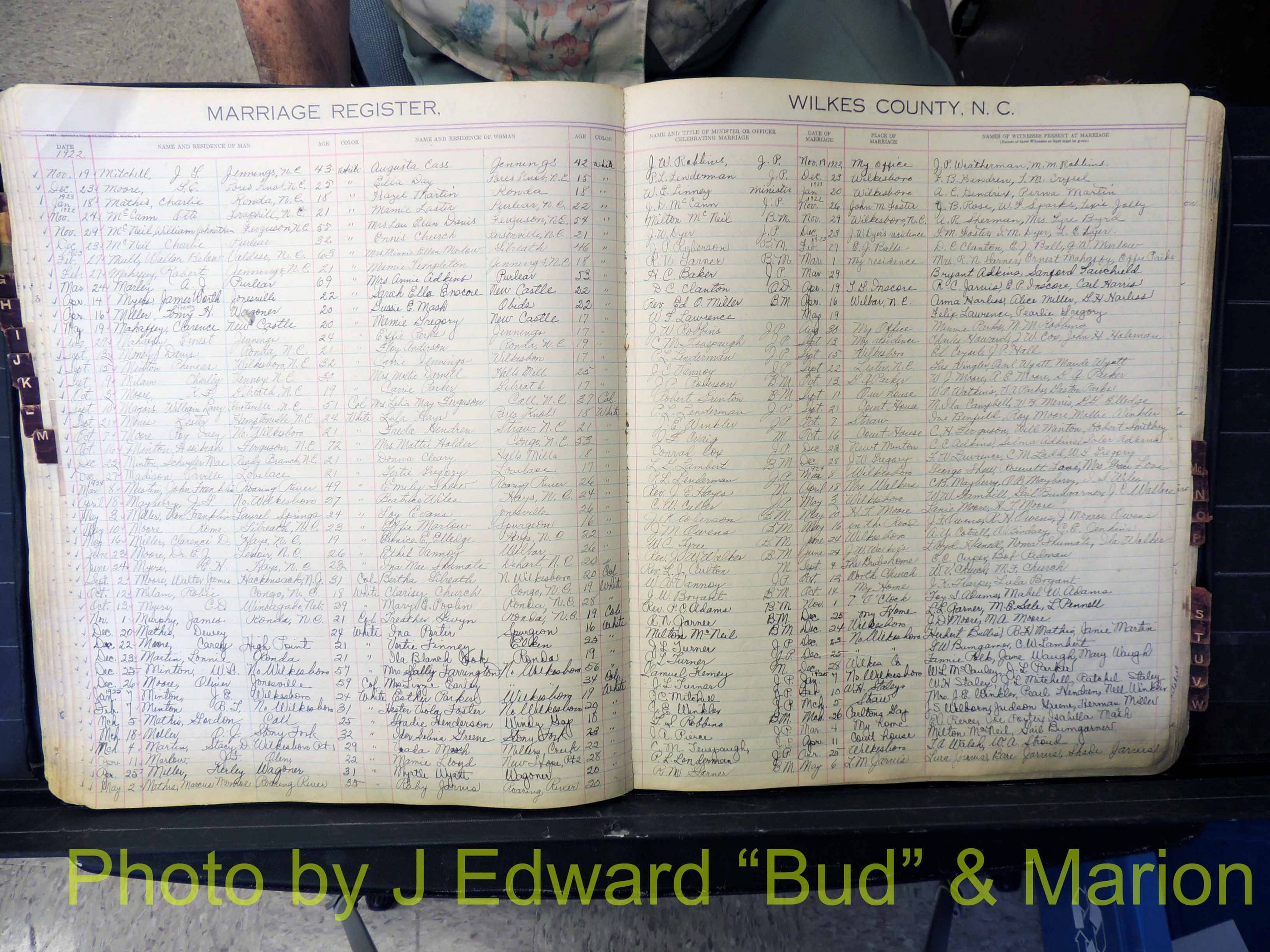Wilkes Co, NC, Marriage Book 4, 1920-1937 (164).JPG