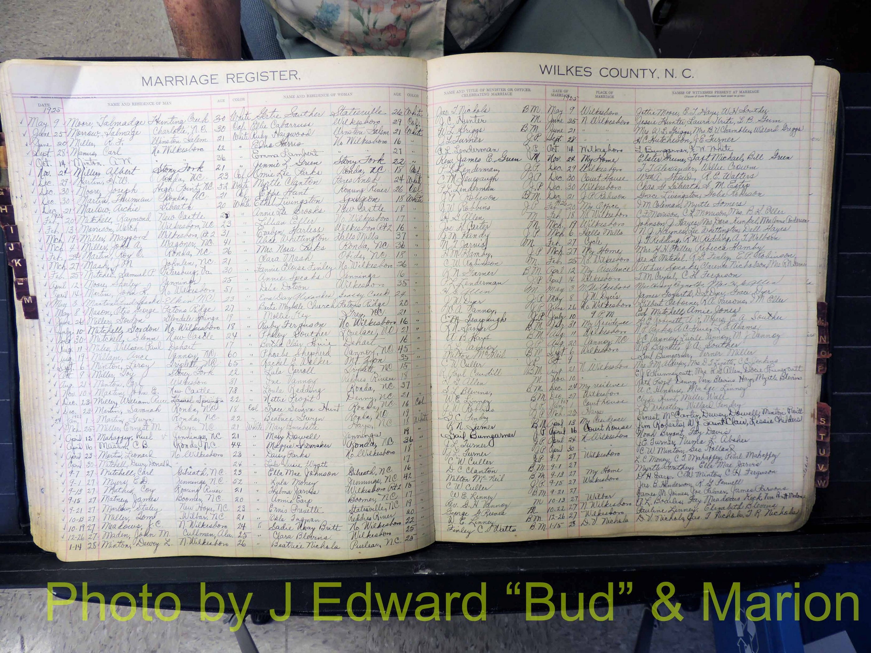 Wilkes Co, NC, Marriage Book 4, 1920-1937 (165).JPG