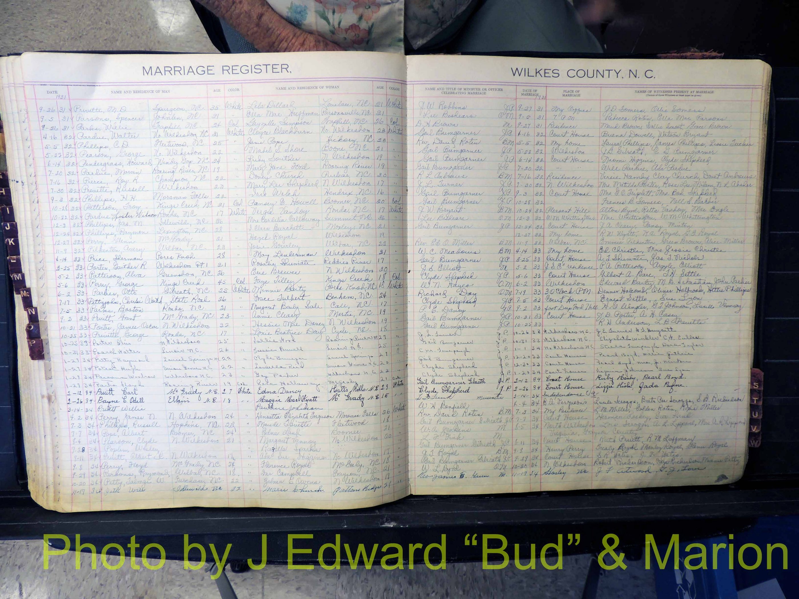 Wilkes Co, NC, Marriage Book 4, 1920-1937 (180).JPG
