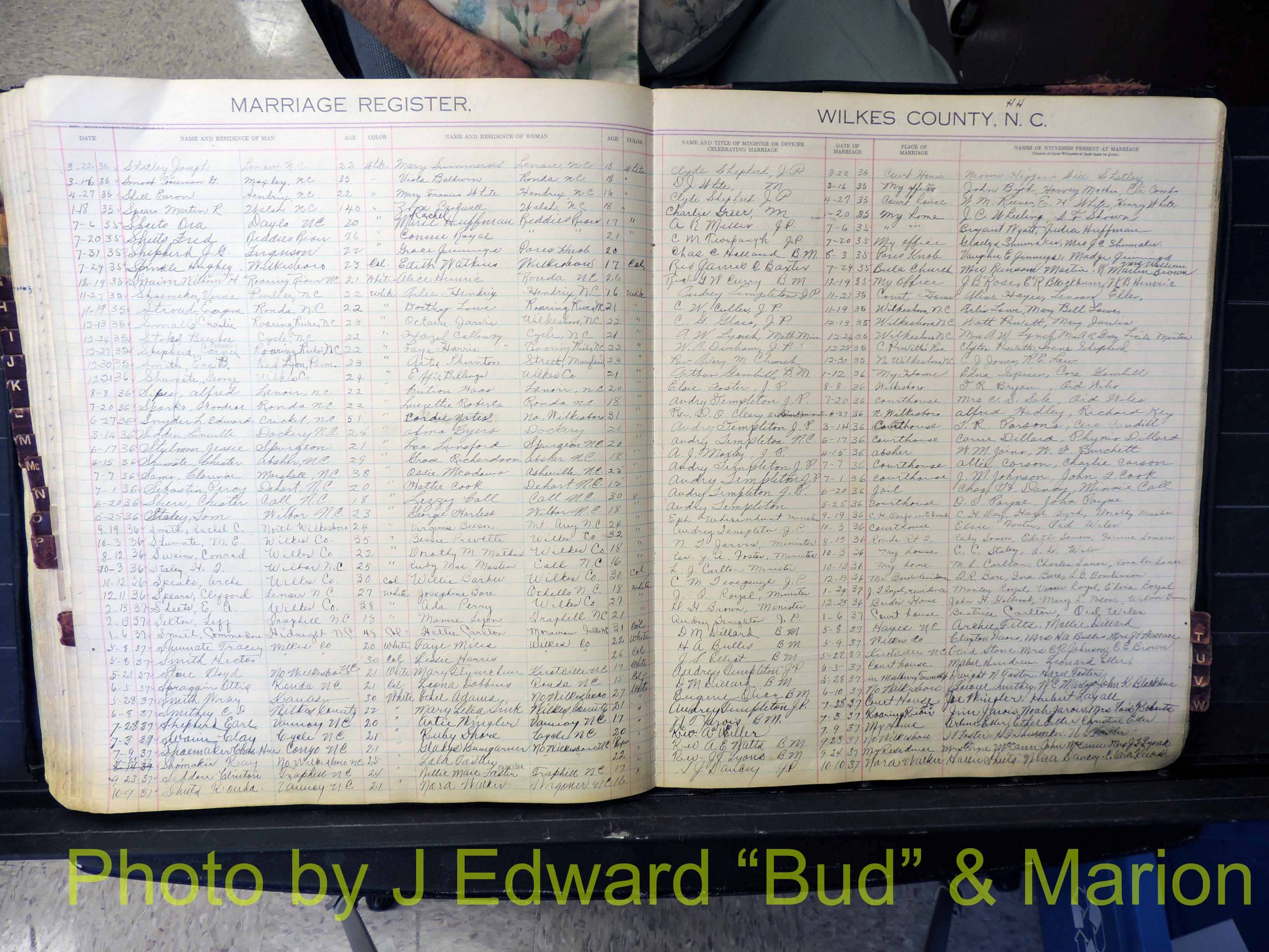 Wilkes Co, NC, Marriage Book 4, 1920-1937 (194).JPG