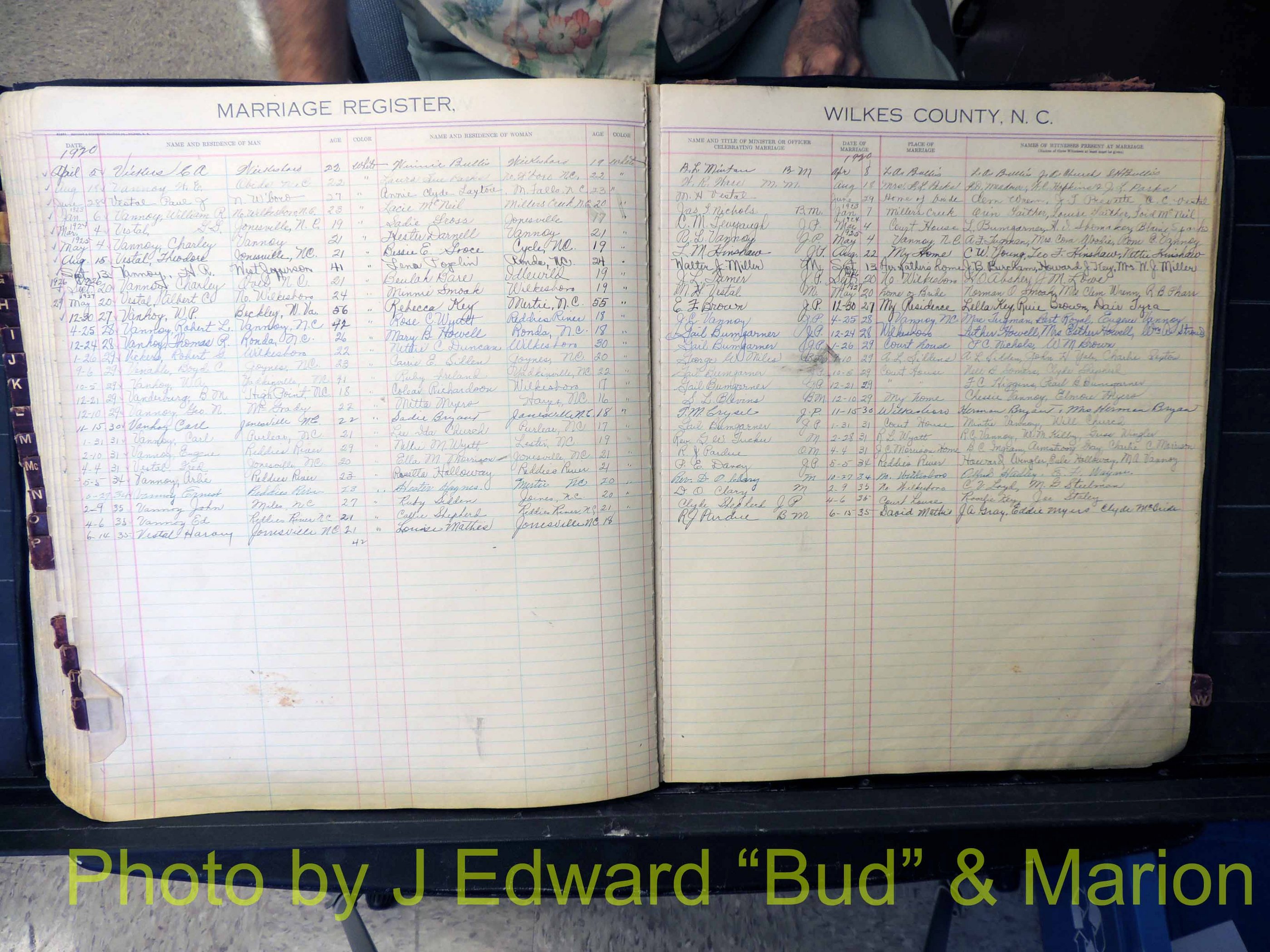 Wilkes Co, NC, Marriage Book 4, 1920-1937 (199).JPG