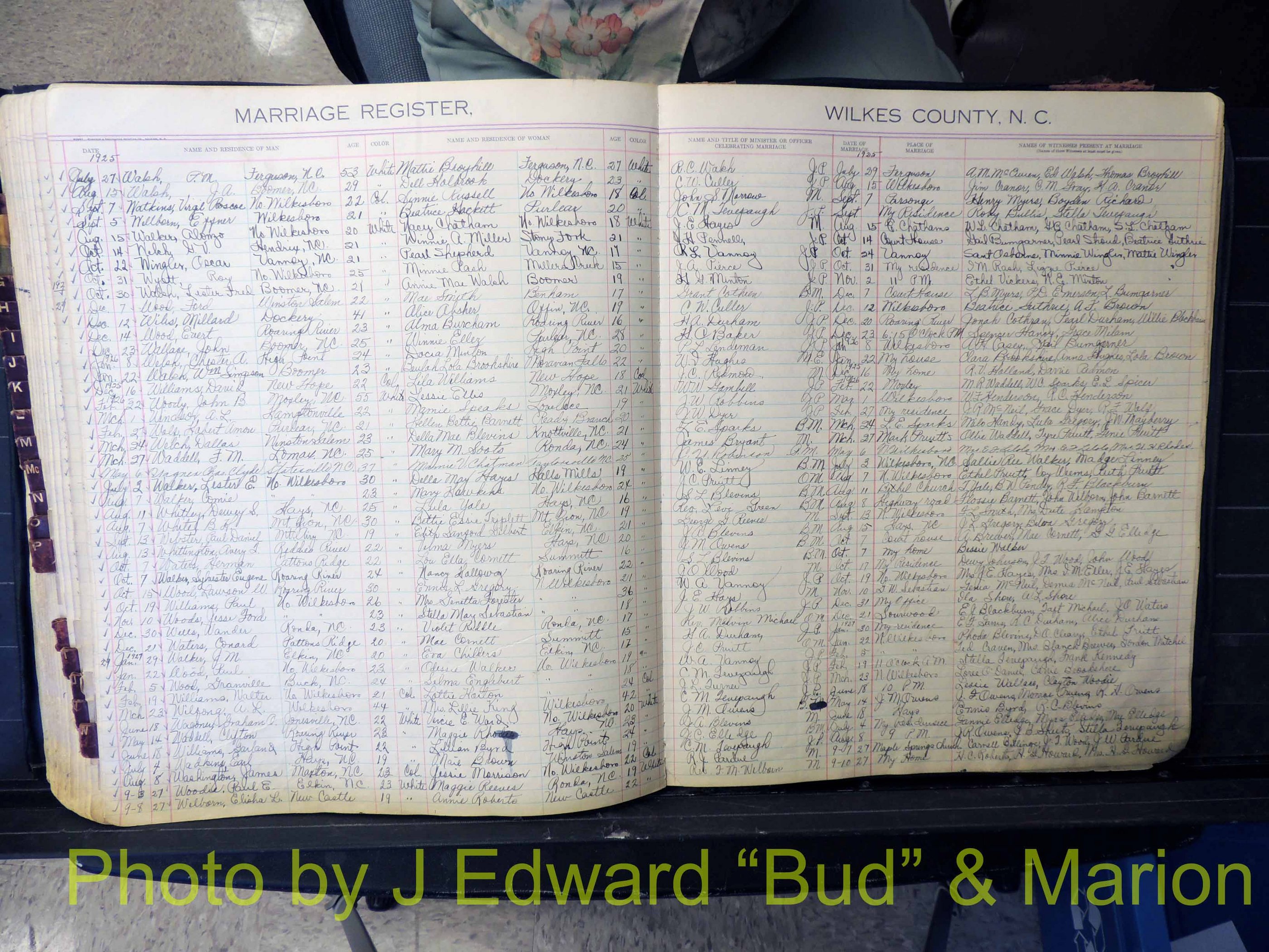 Wilkes Co, NC, Marriage Book 4, 1920-1937 (203).JPG