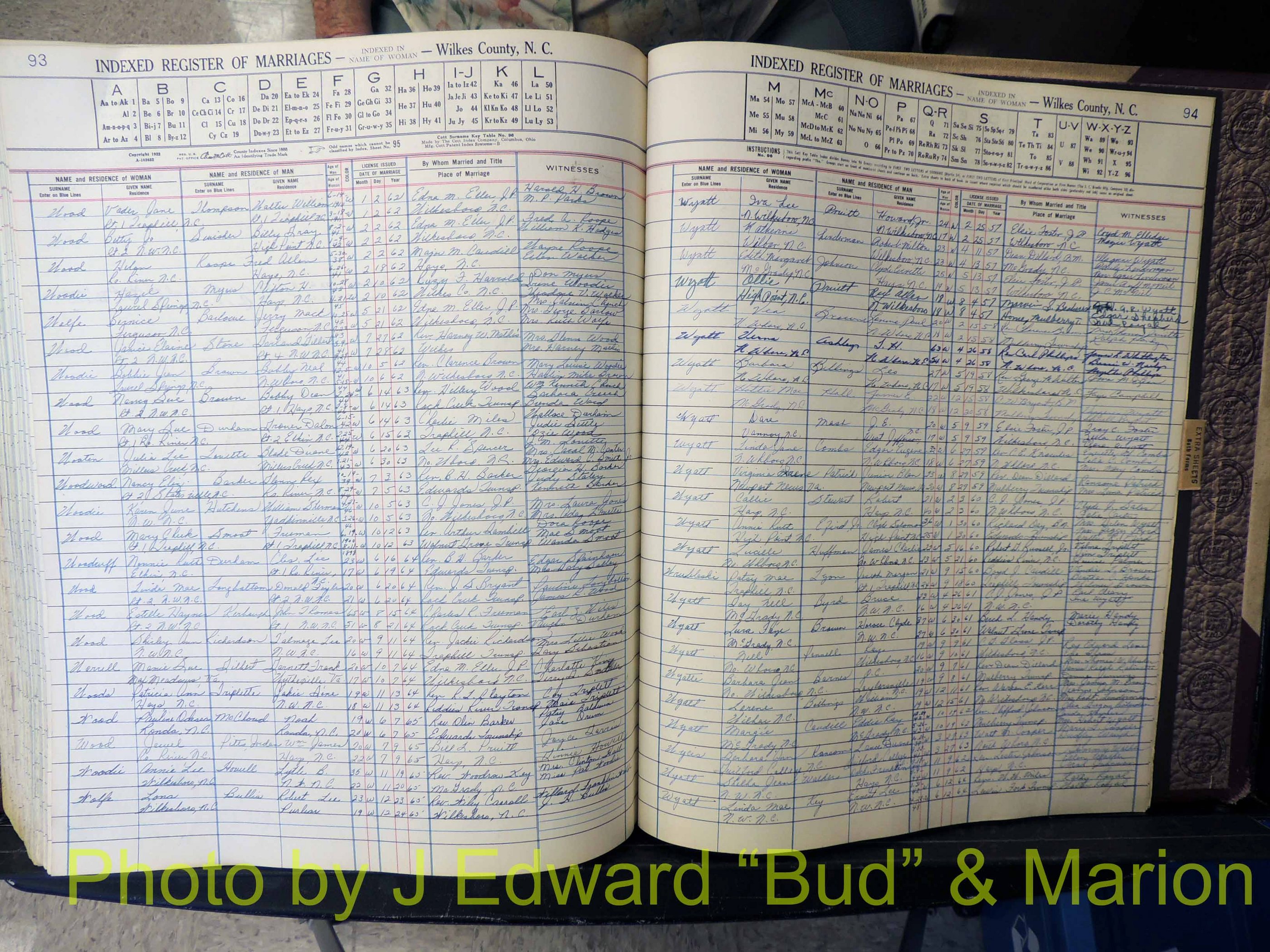 Wilkes Co, NC, Marriage Book 6, 1957-1965 (356).JPG