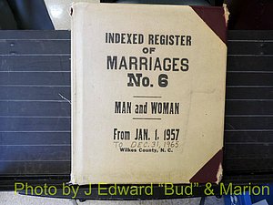 Wilkes Co, NC, Marriage Book 6, 1957-1965 (100).JPG