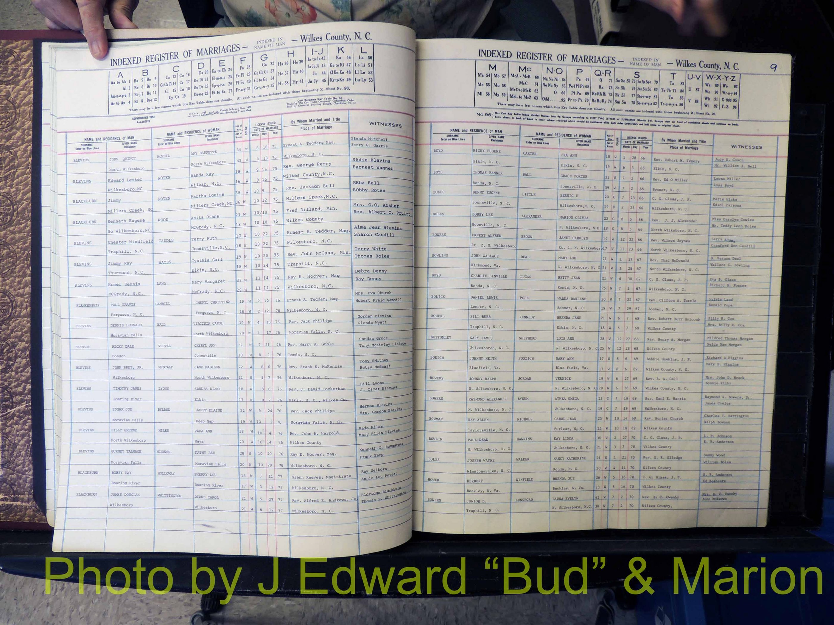 Wilkes Co, NC, Marriage Book 7, 1966-1976 (119).JPG