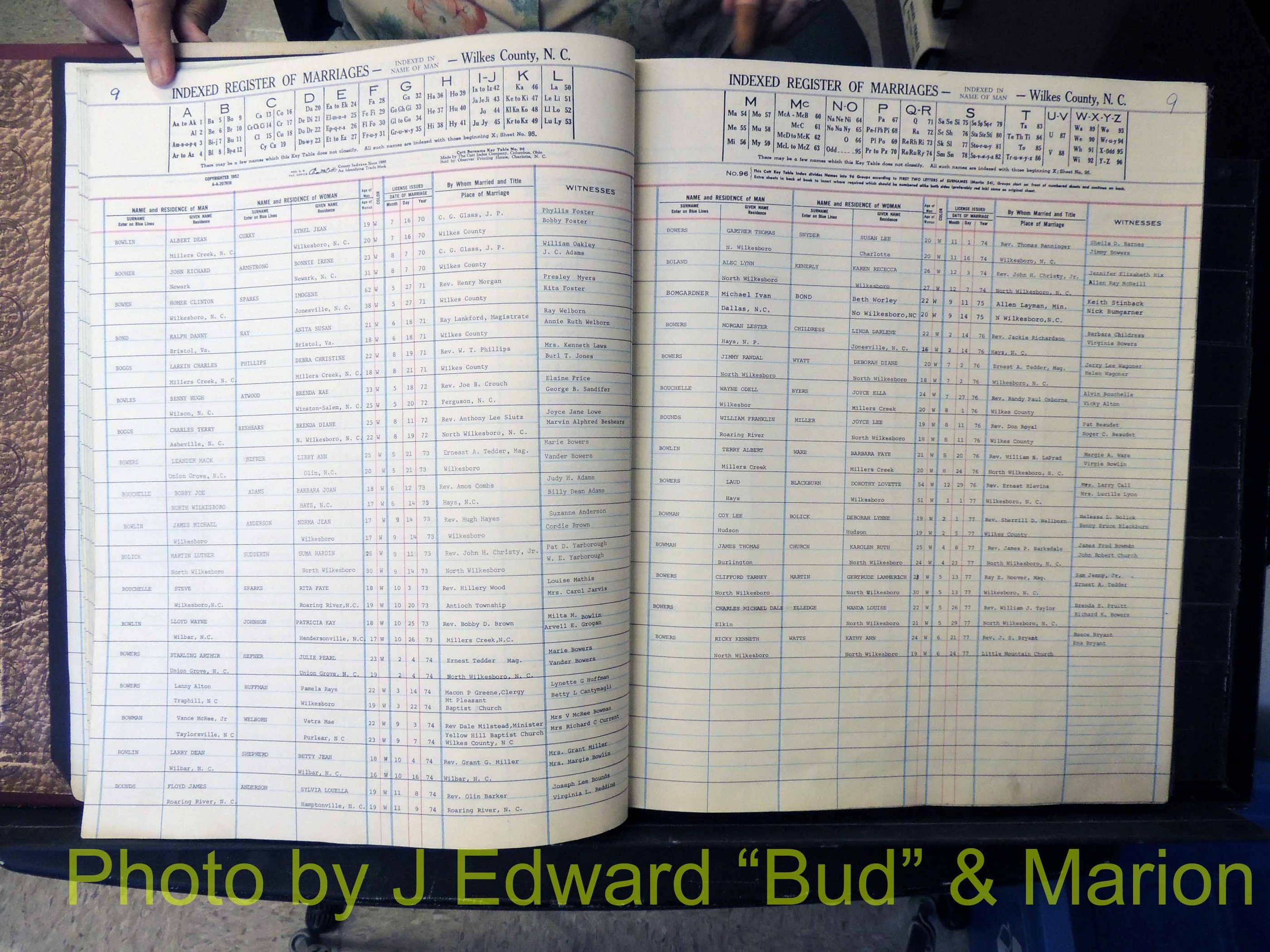 Wilkes Co, NC, Marriage Book 7, 1966-1976 (120).JPG