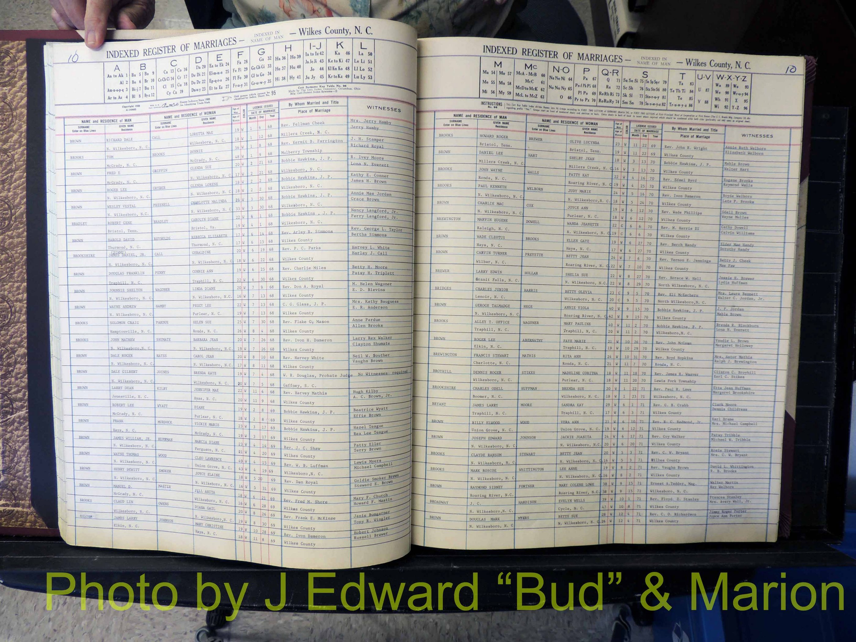 Wilkes Co, NC, Marriage Book 7, 1966-1976 (122).JPG