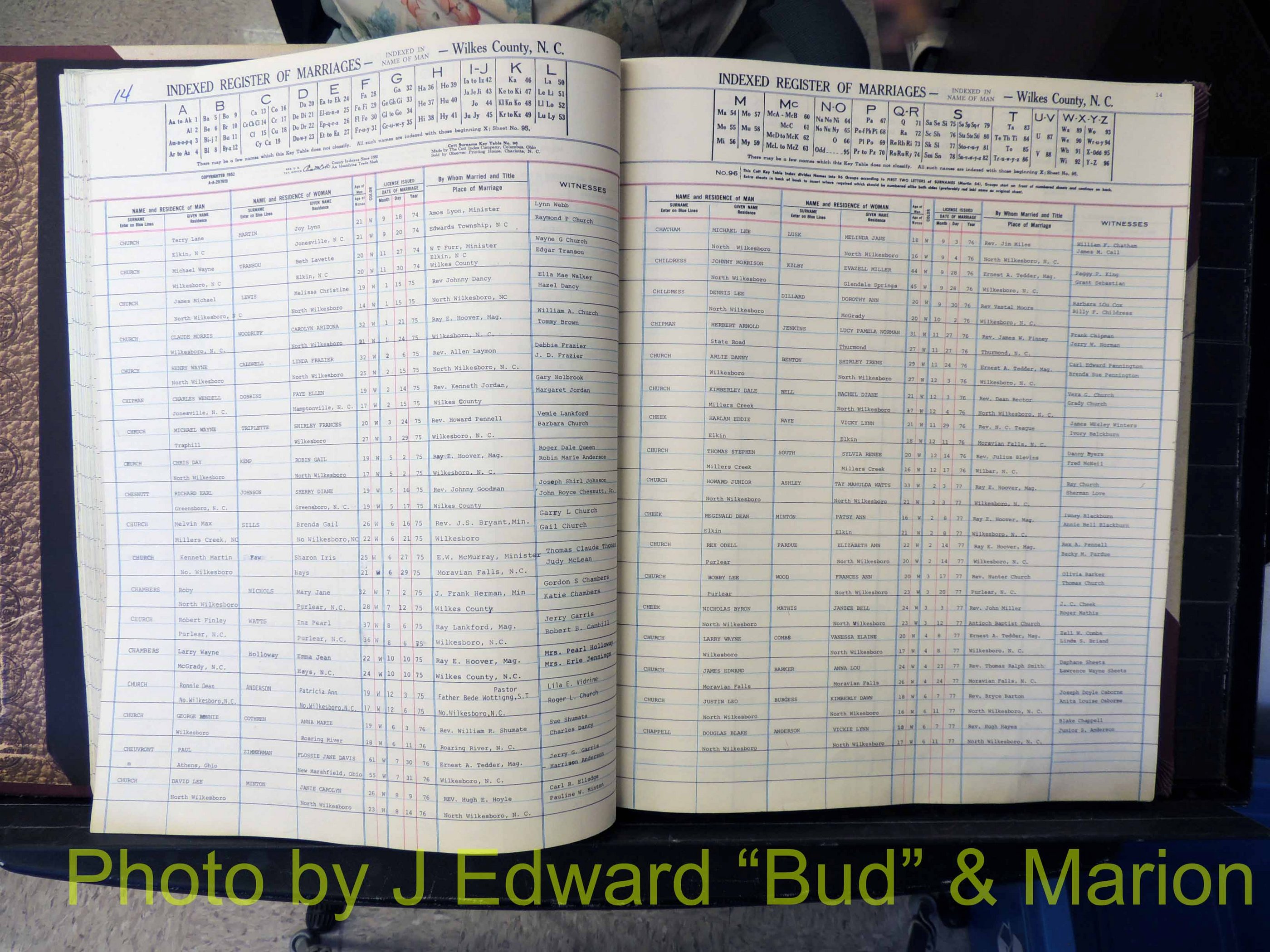 Wilkes Co, NC, Marriage Book 7, 1966-1976 (135).JPG