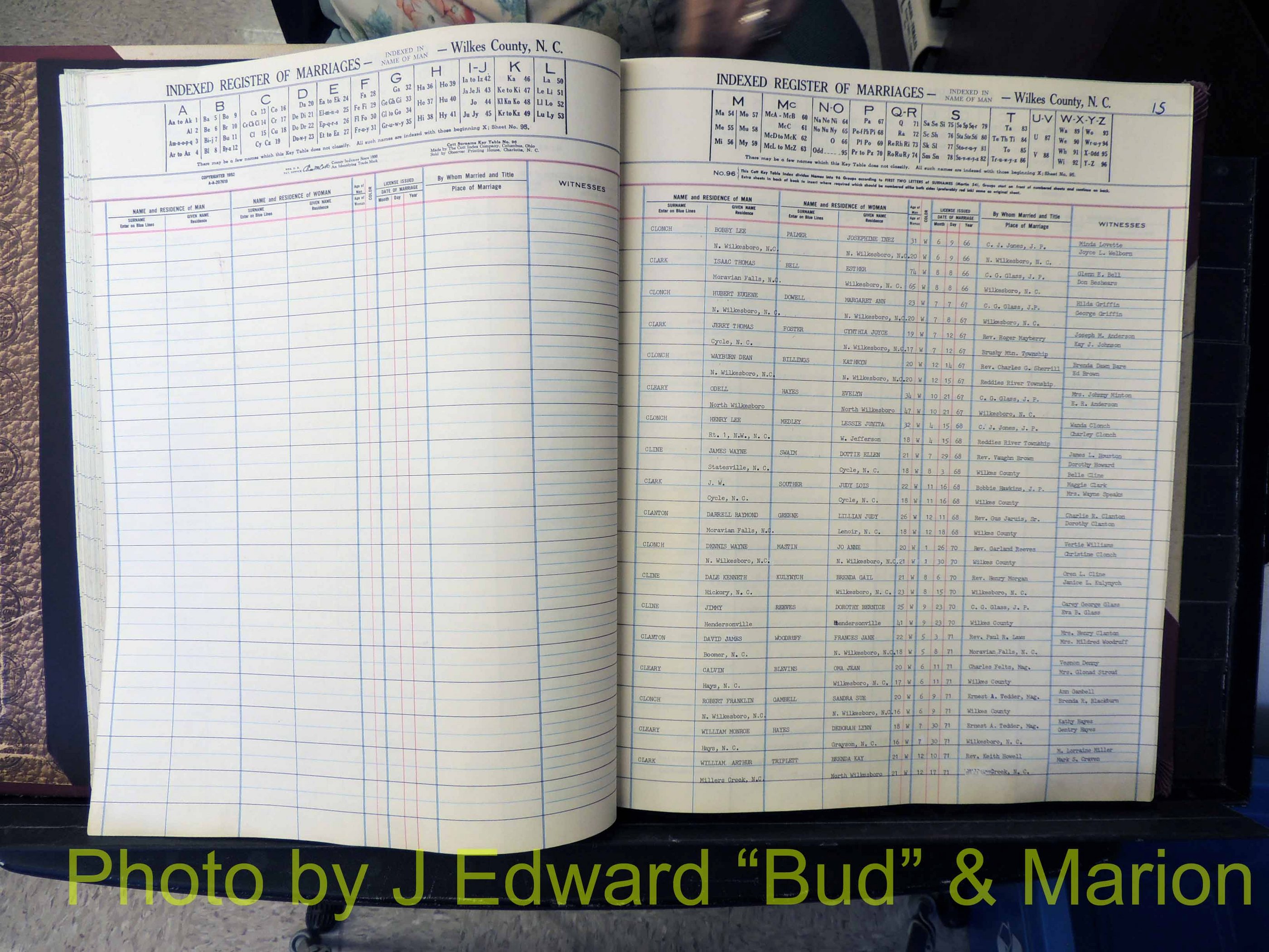 Wilkes Co, NC, Marriage Book 7, 1966-1976 (136).JPG