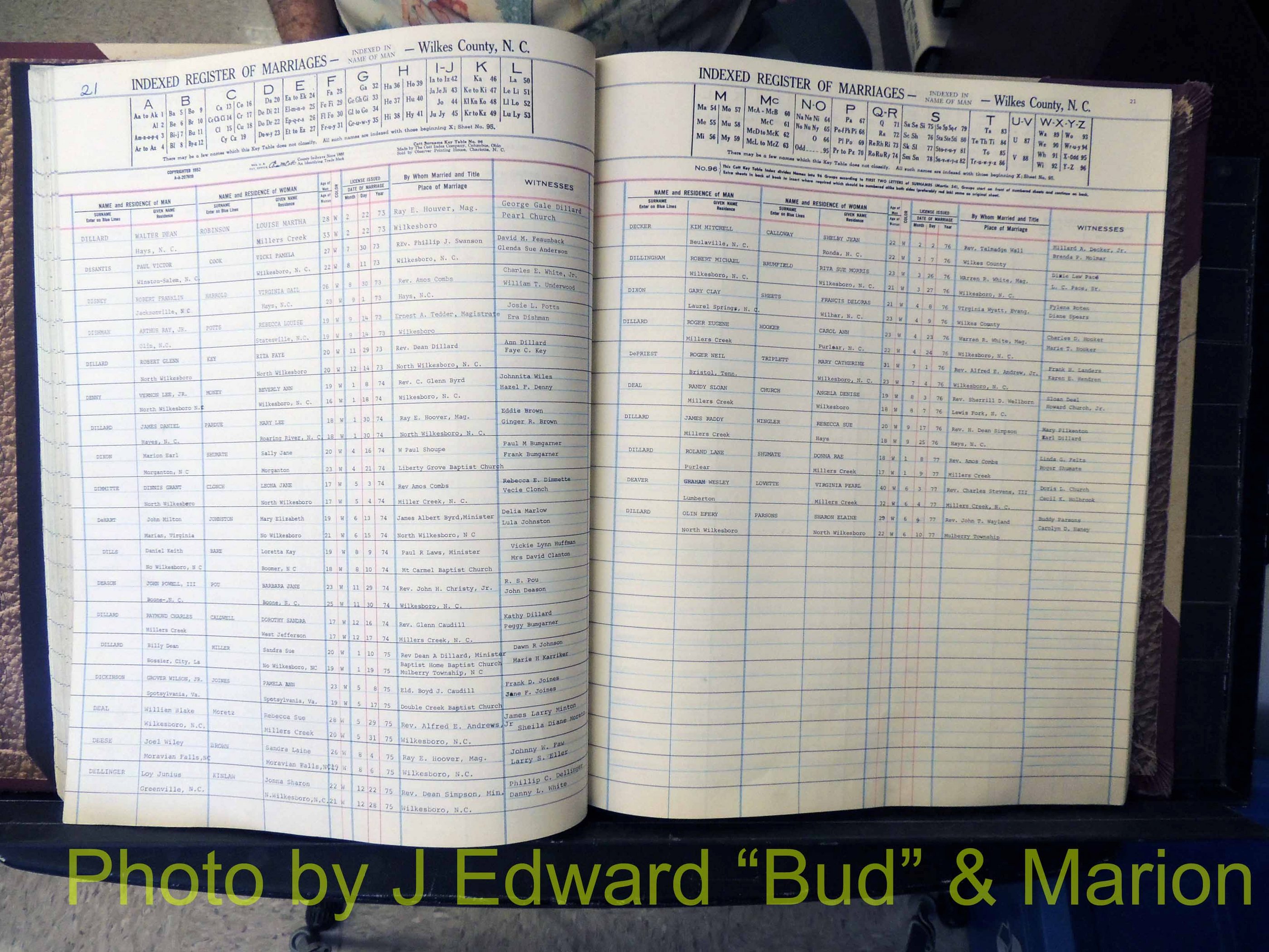 Wilkes Co, NC, Marriage Book 7, 1966-1976 (147).JPG