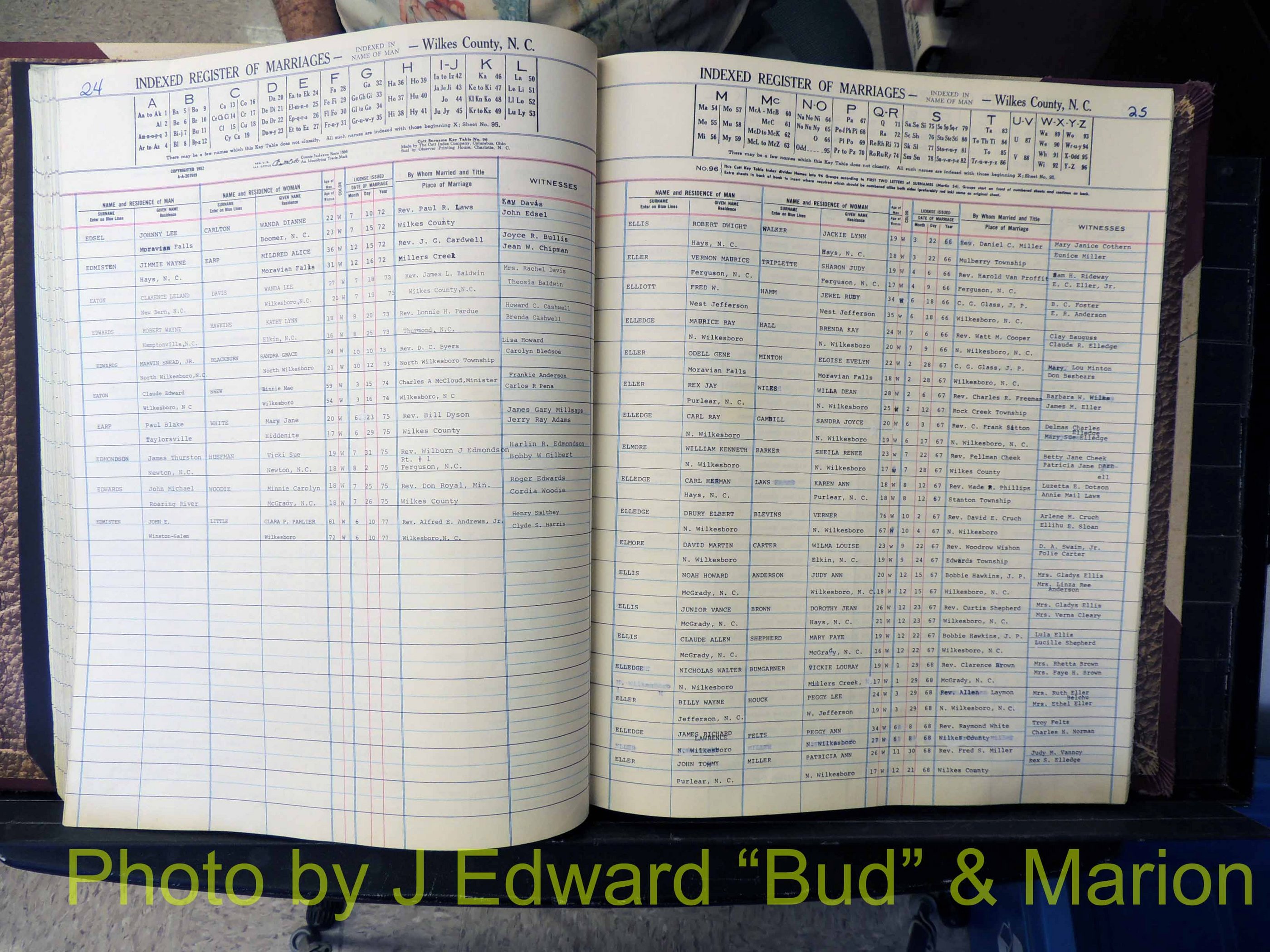 Wilkes Co, NC, Marriage Book 7, 1966-1976 (151).JPG