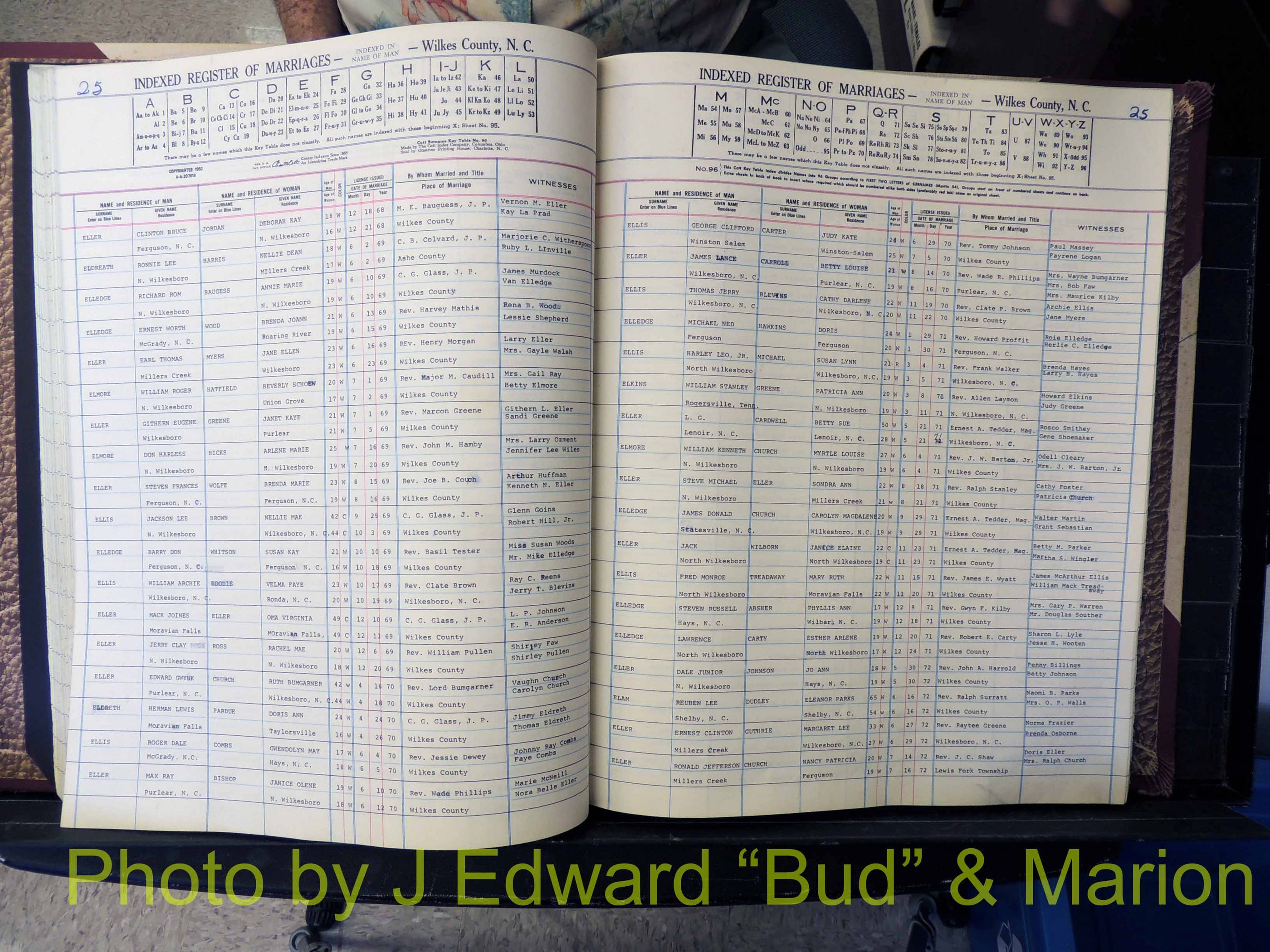 Wilkes Co, NC, Marriage Book 7, 1966-1976 (152).JPG