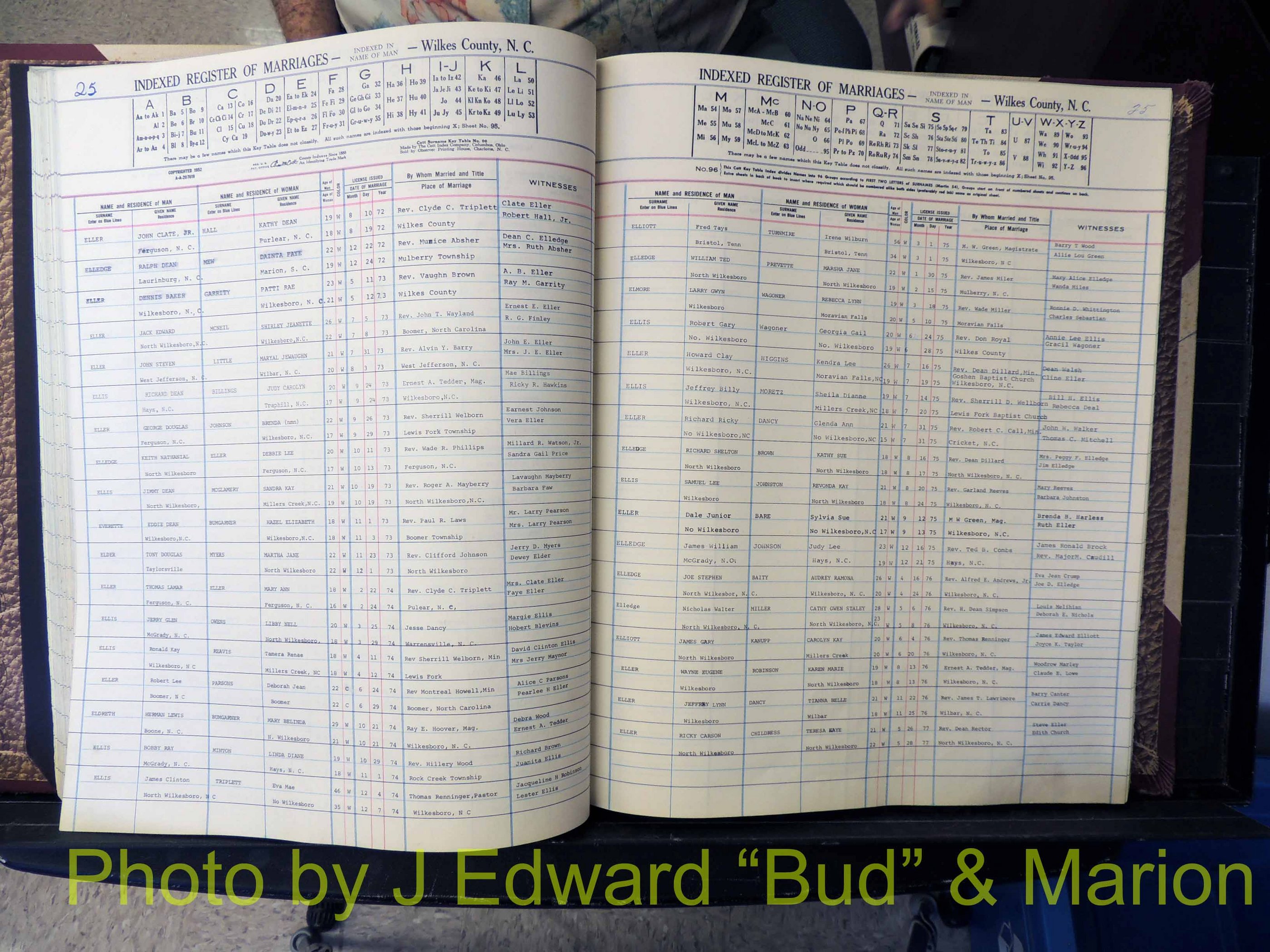 Wilkes Co, NC, Marriage Book 7, 1966-1976 (153).JPG