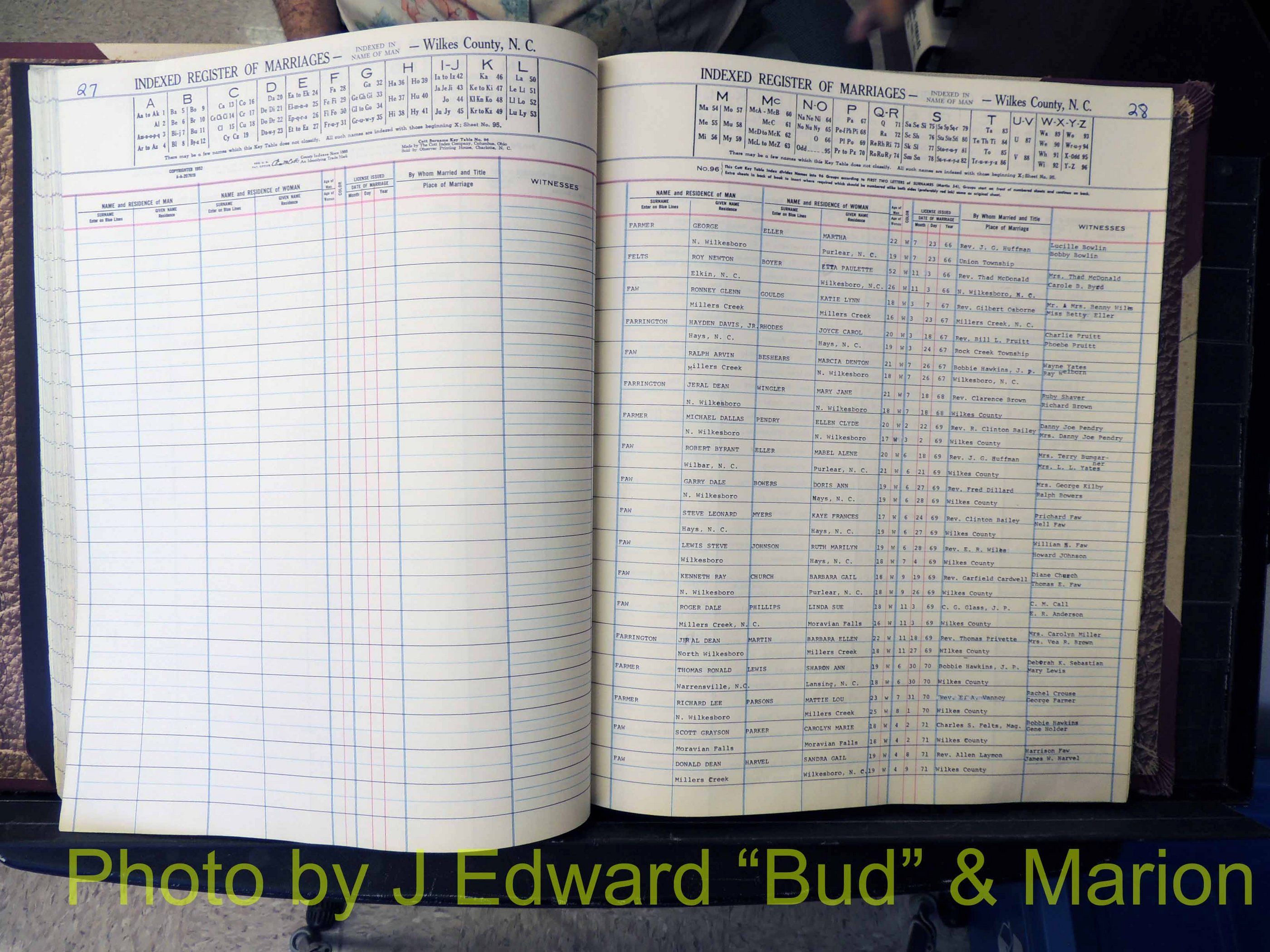 Wilkes Co, NC, Marriage Book 7, 1966-1976 (156).JPG