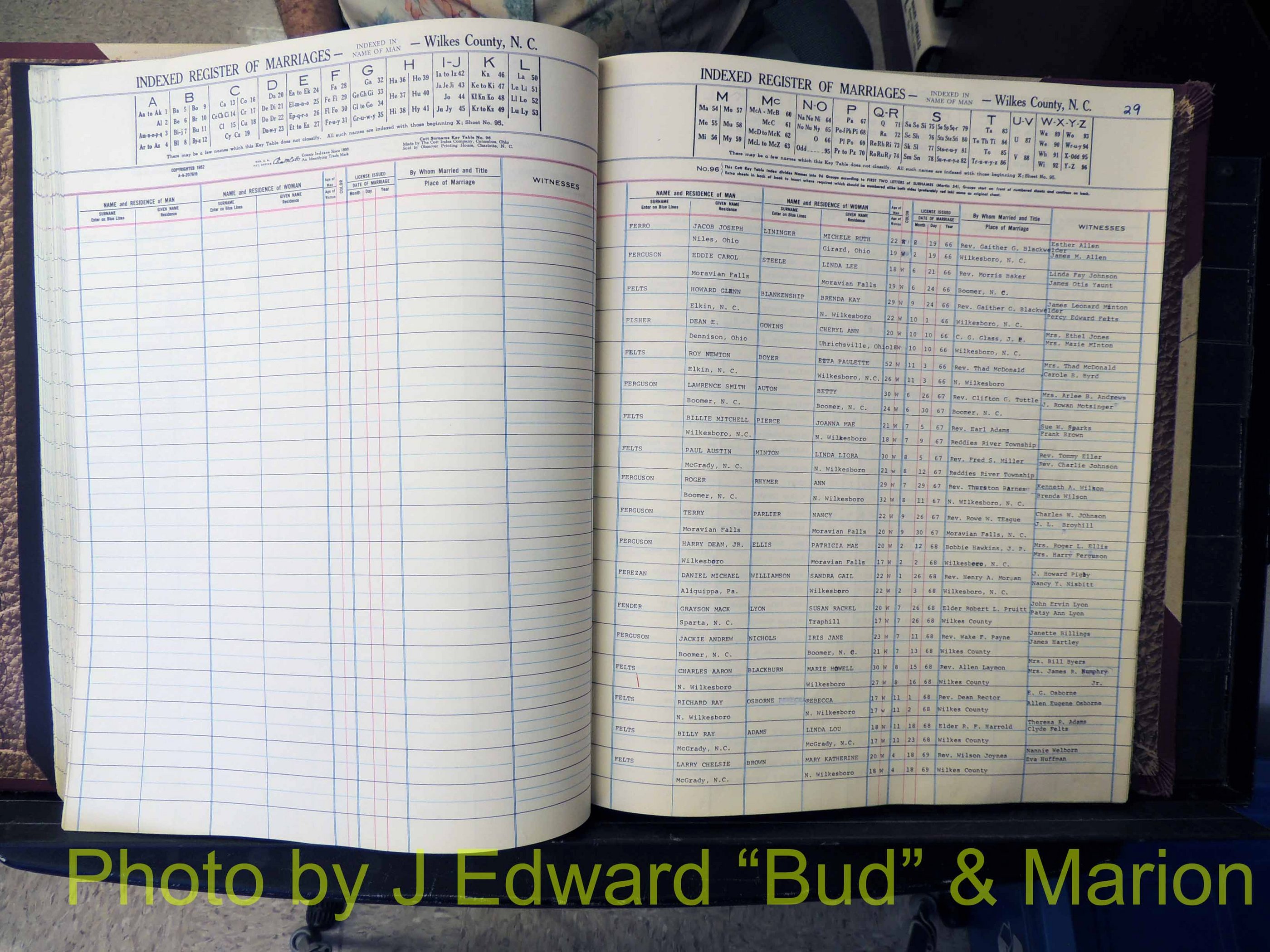 Wilkes Co, NC, Marriage Book 7, 1966-1976 (158).JPG