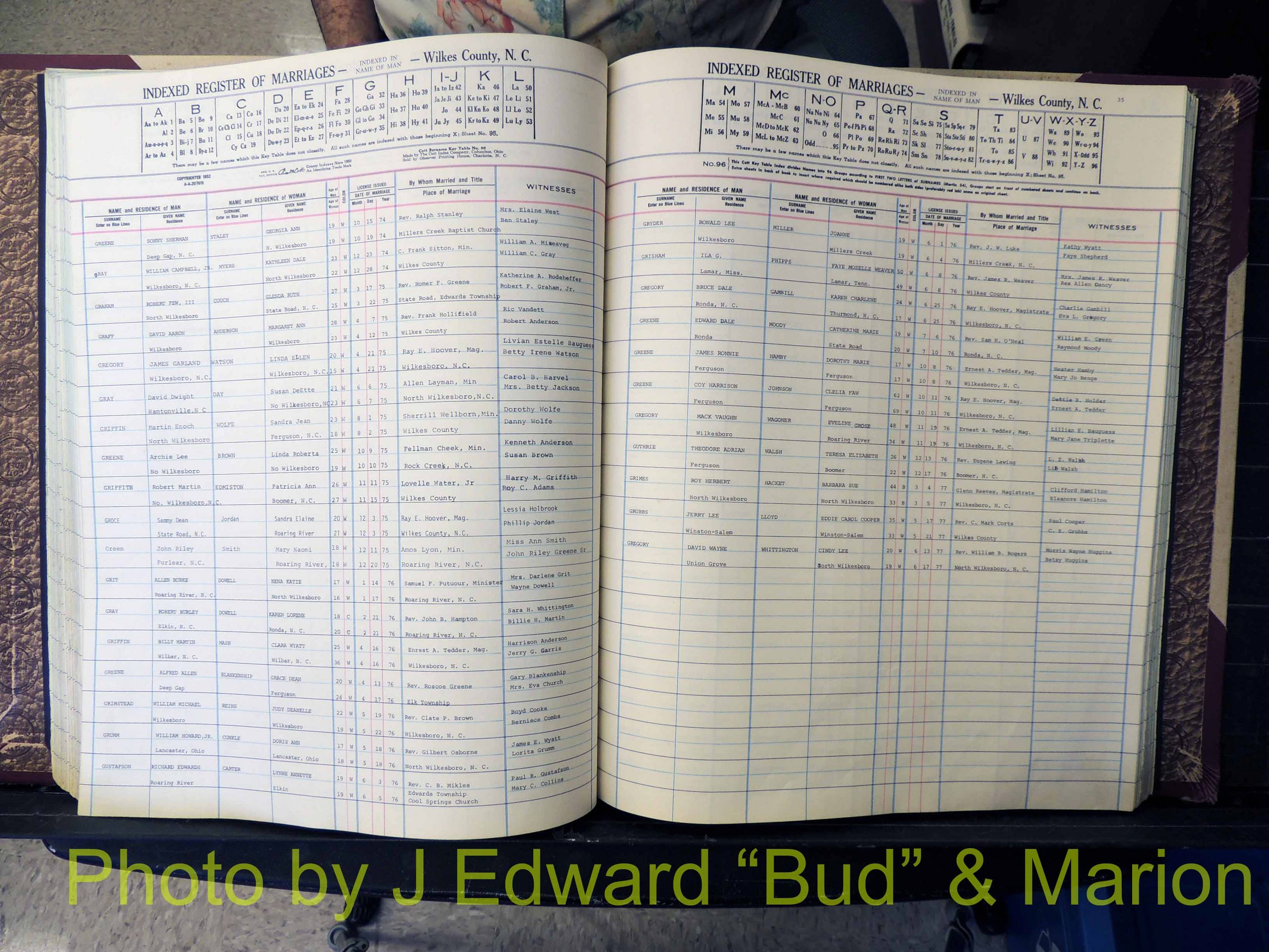Wilkes Co, NC, Marriage Book 7, 1966-1976 (169).JPG
