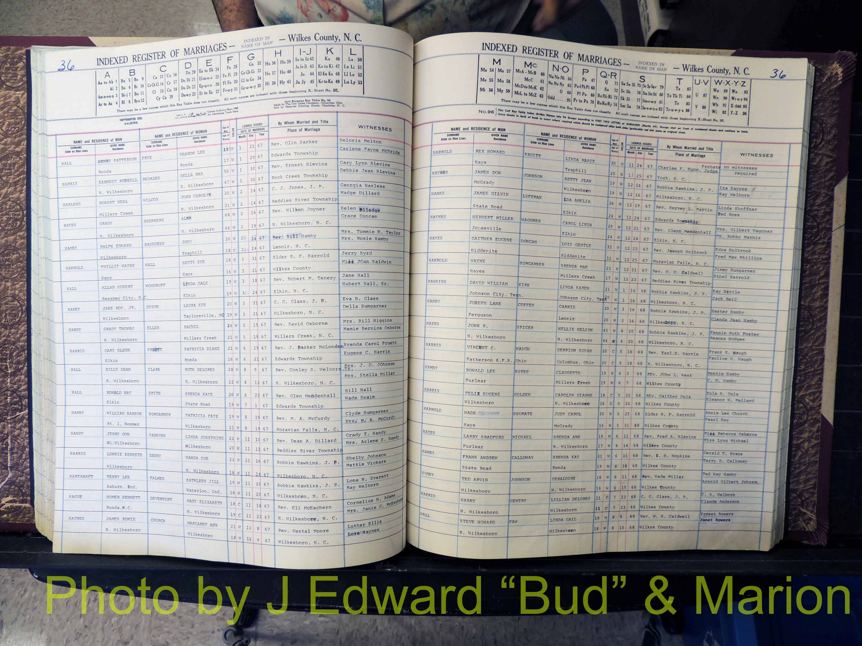 Wilkes Co, NC, Marriage Book 7, 1966-1976 (171).JPG