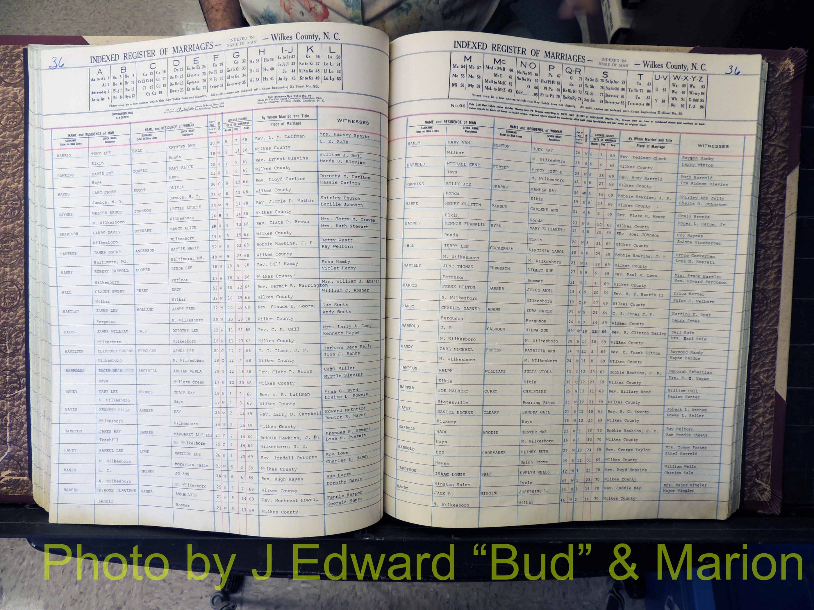 Wilkes Co, NC, Marriage Book 7, 1966-1976 (172).JPG