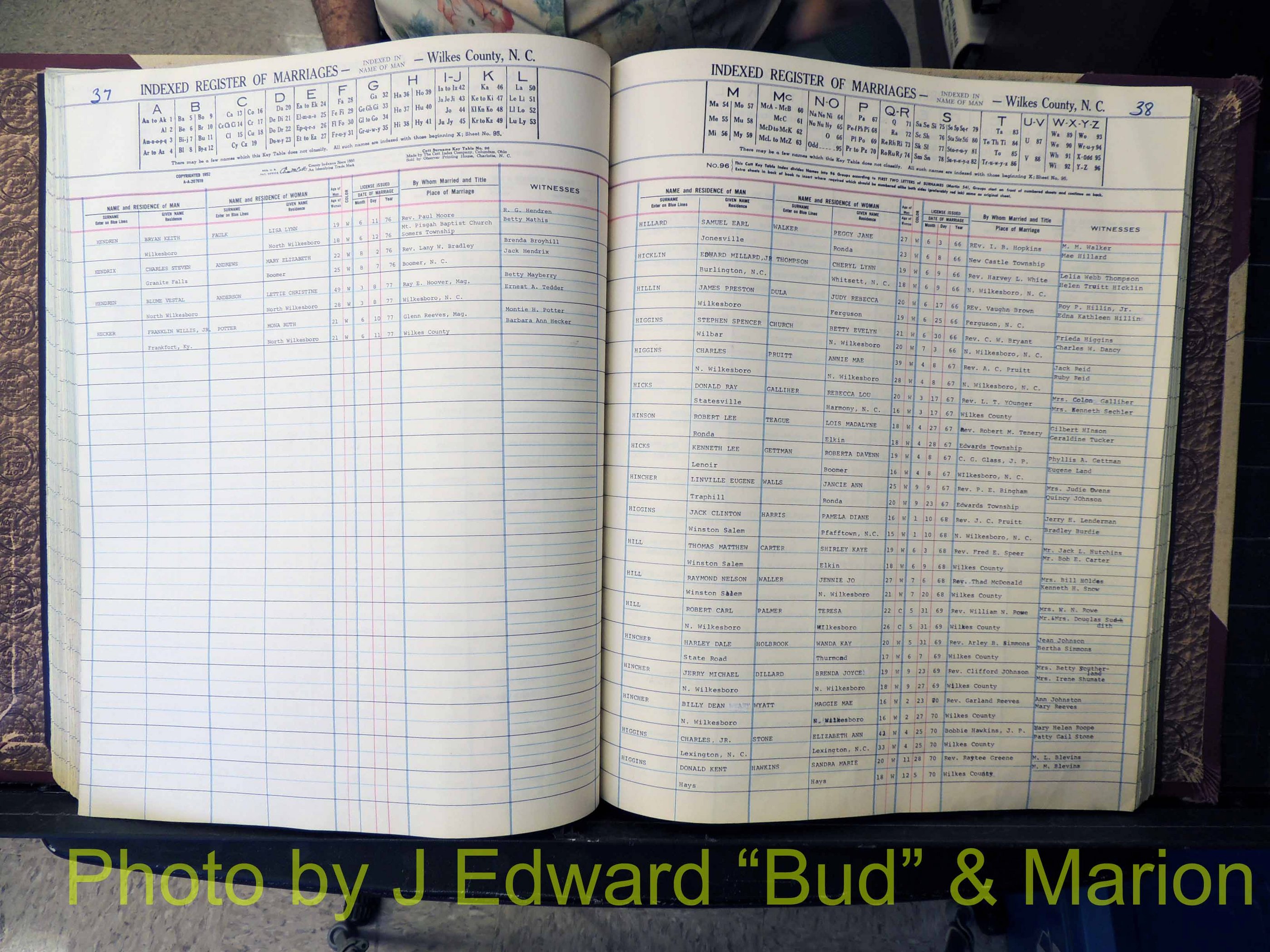 Wilkes Co, NC, Marriage Book 7, 1966-1976 (178).JPG
