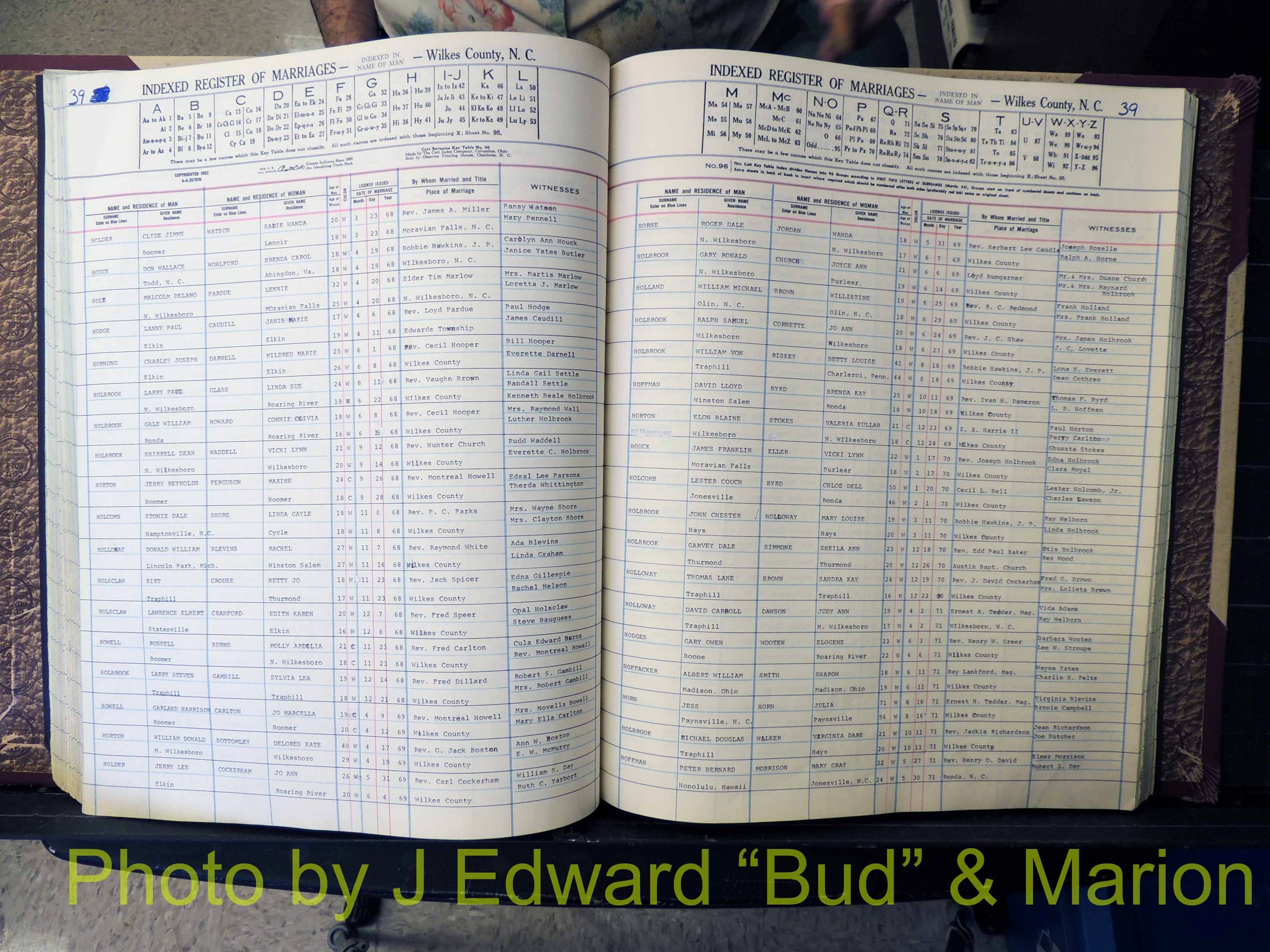 Wilkes Co, NC, Marriage Book 7, 1966-1976 (180).JPG