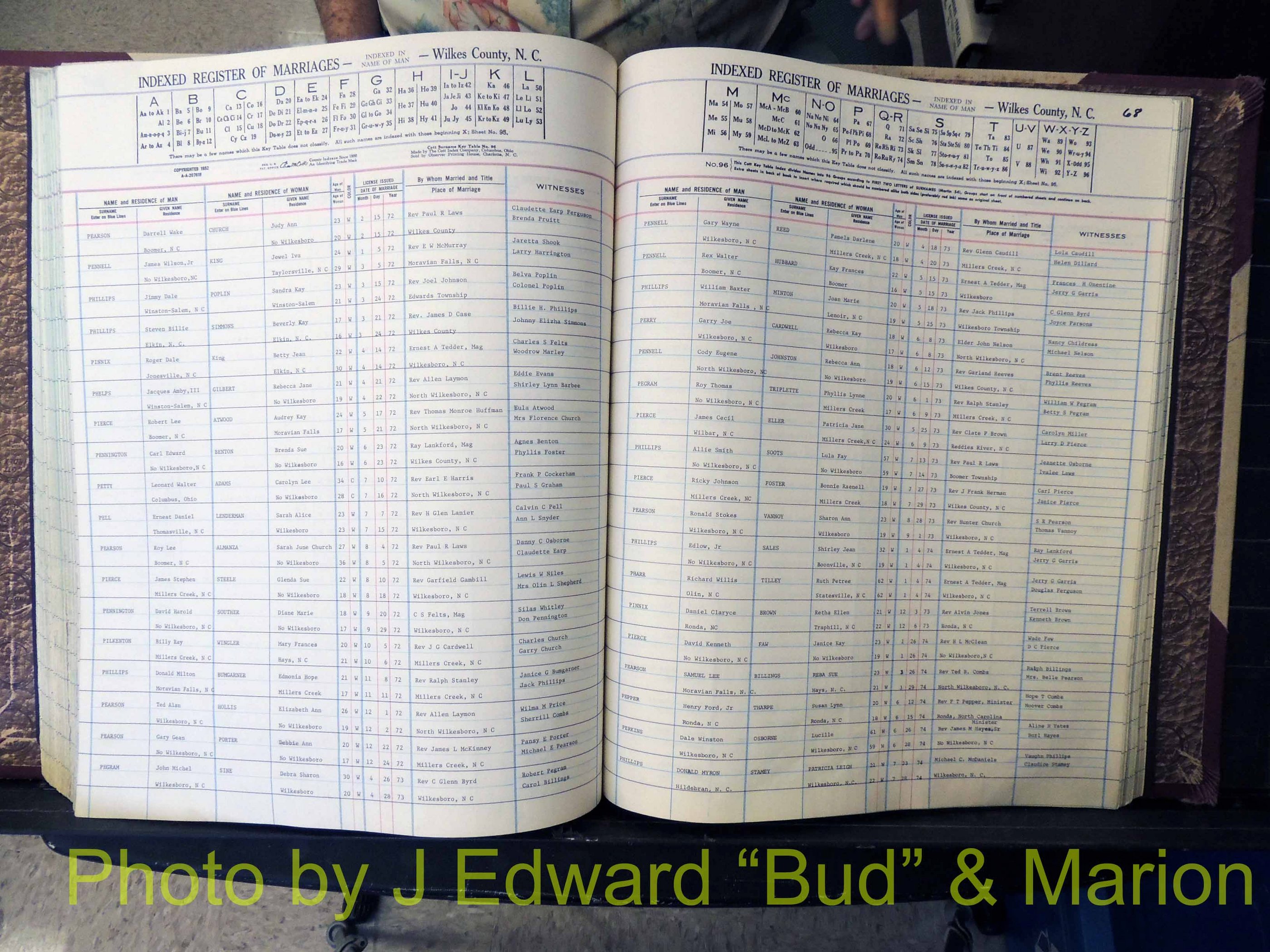 Wilkes Co, NC, Marriage Book 7, 1966-1976 (237).JPG
