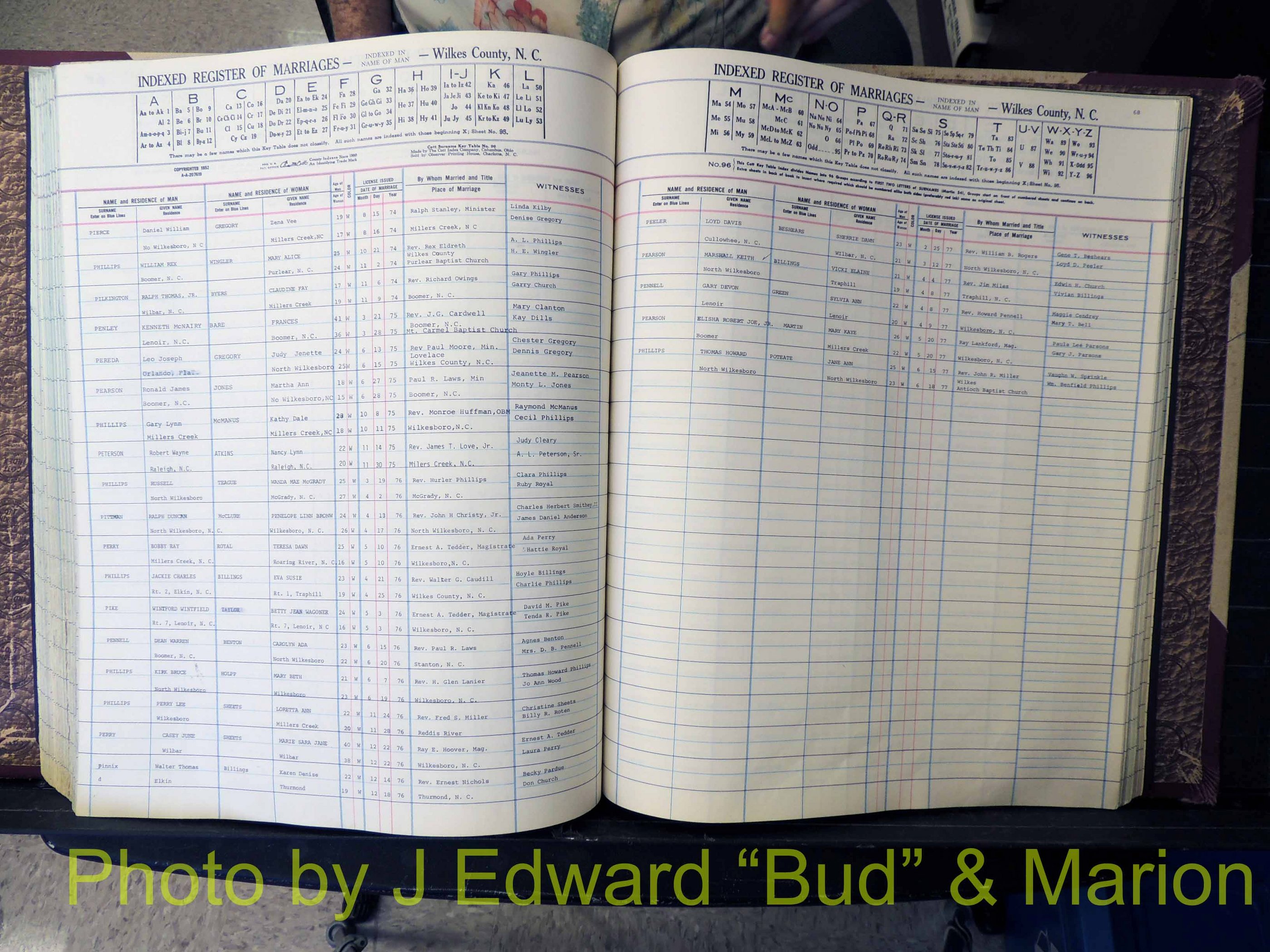 Wilkes Co, NC, Marriage Book 7, 1966-1976 (238).JPG