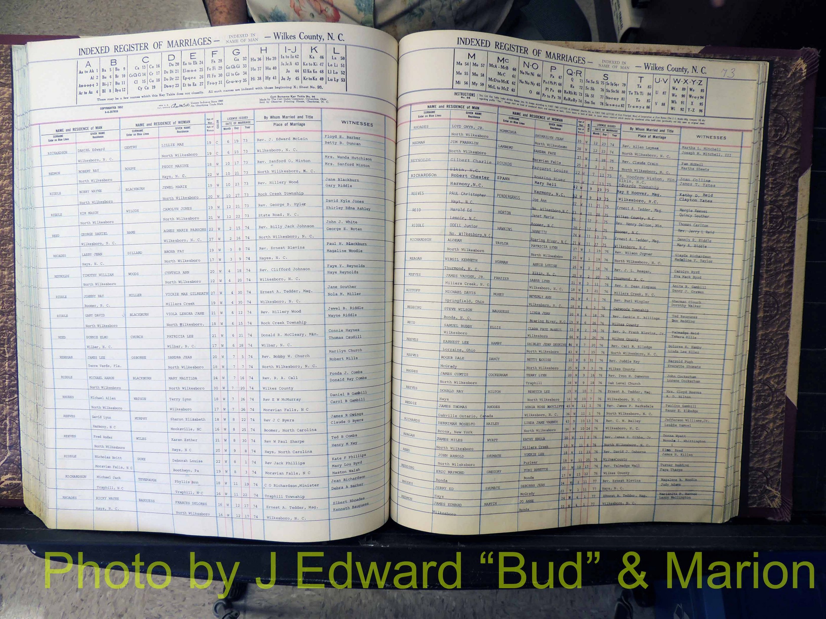Wilkes Co, NC, Marriage Book 7, 1966-1976 (247).JPG