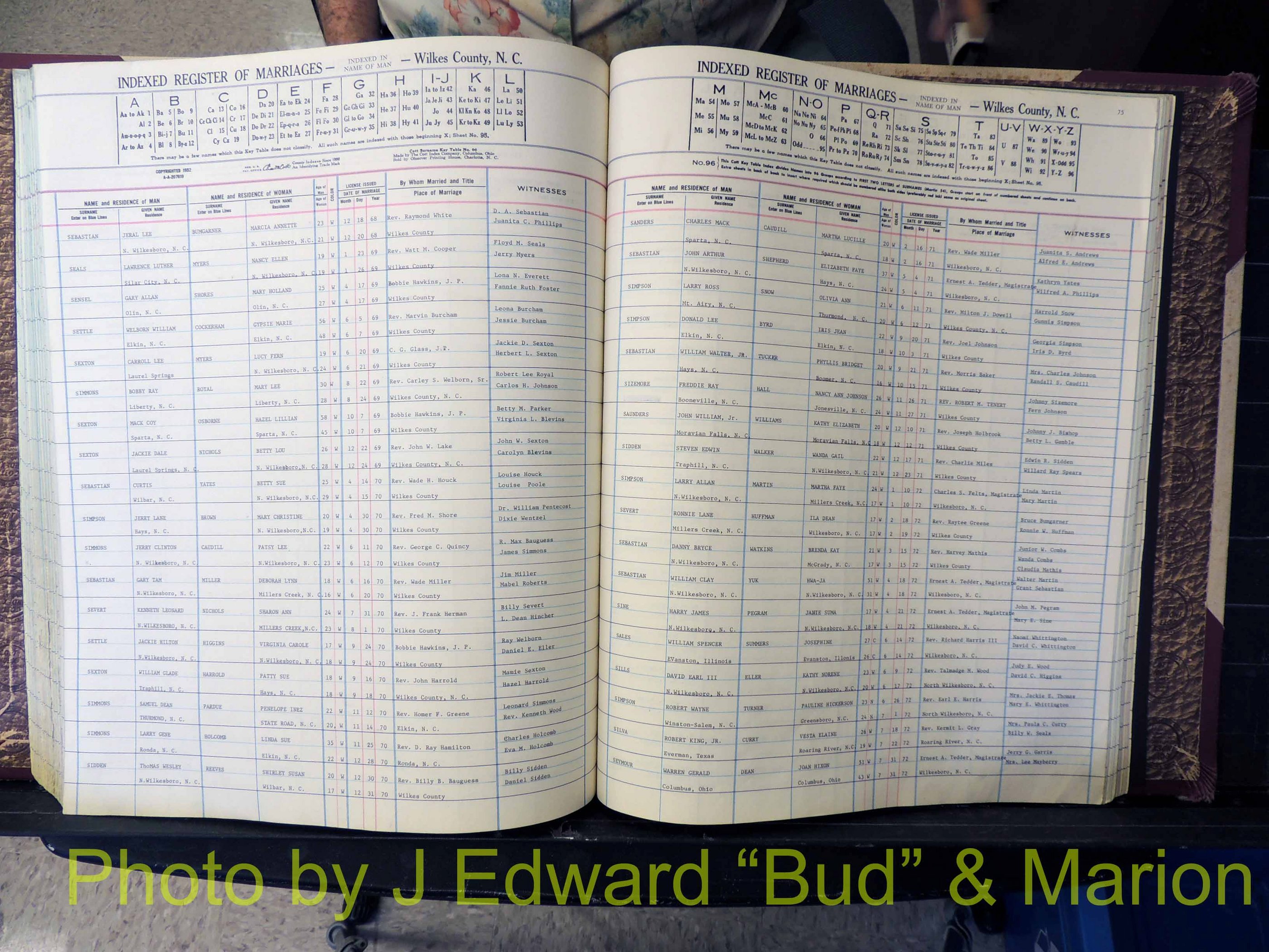 Wilkes Co, NC, Marriage Book 7, 1966-1976 (252).JPG