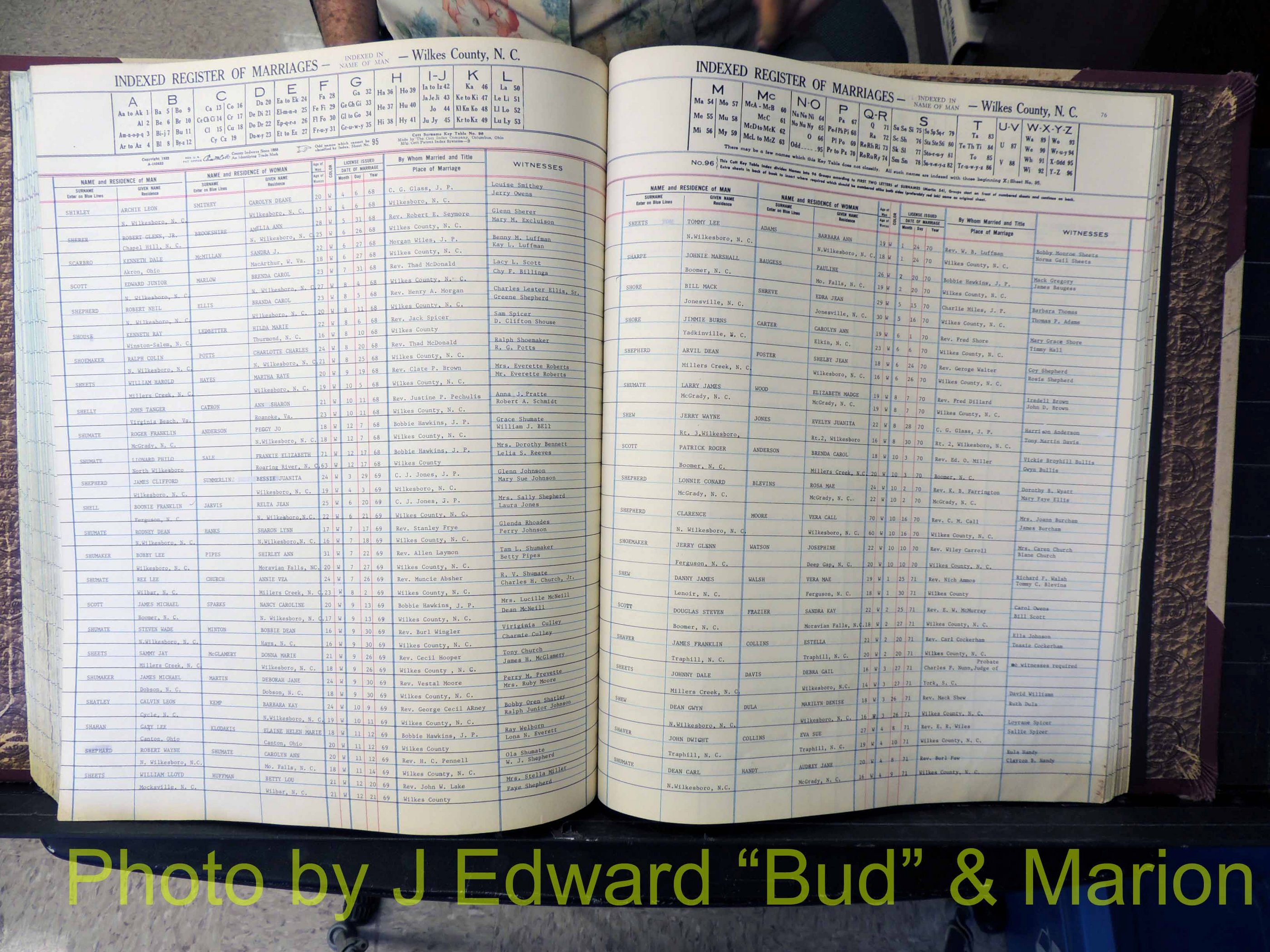 Wilkes Co, NC, Marriage Book 7, 1966-1976 (255).JPG