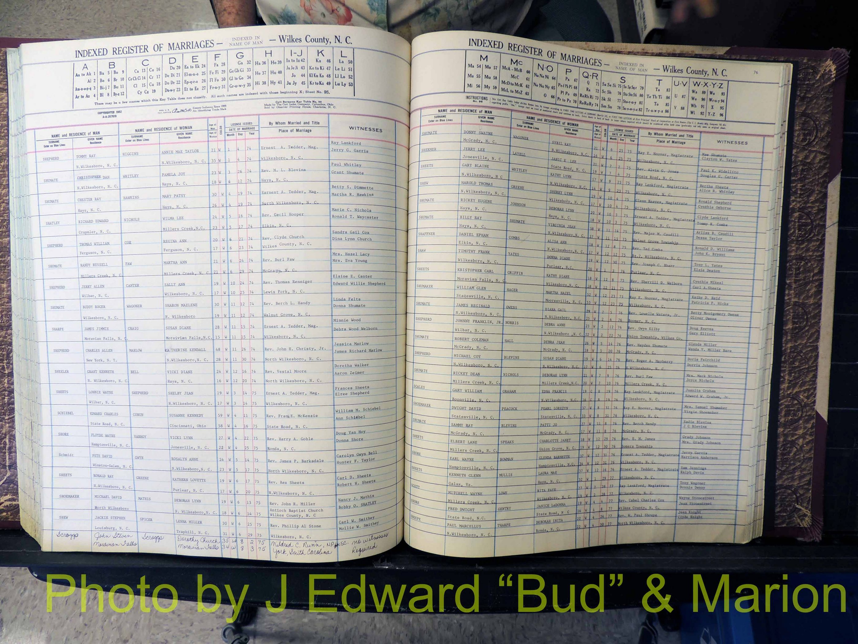 Wilkes Co, NC, Marriage Book 7, 1966-1976 (257).JPG