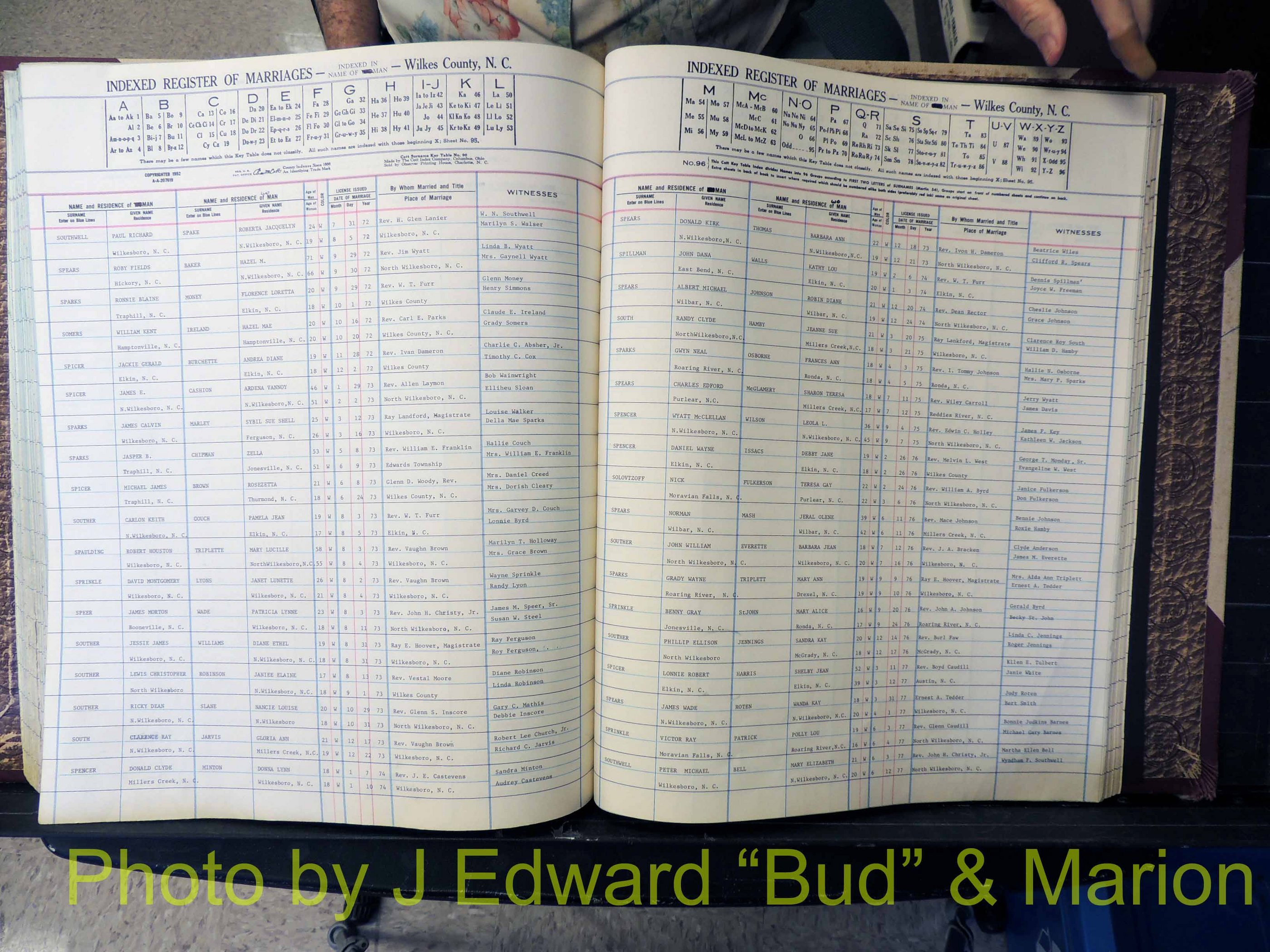 Wilkes Co, NC, Marriage Book 7, 1966-1976 (263).JPG