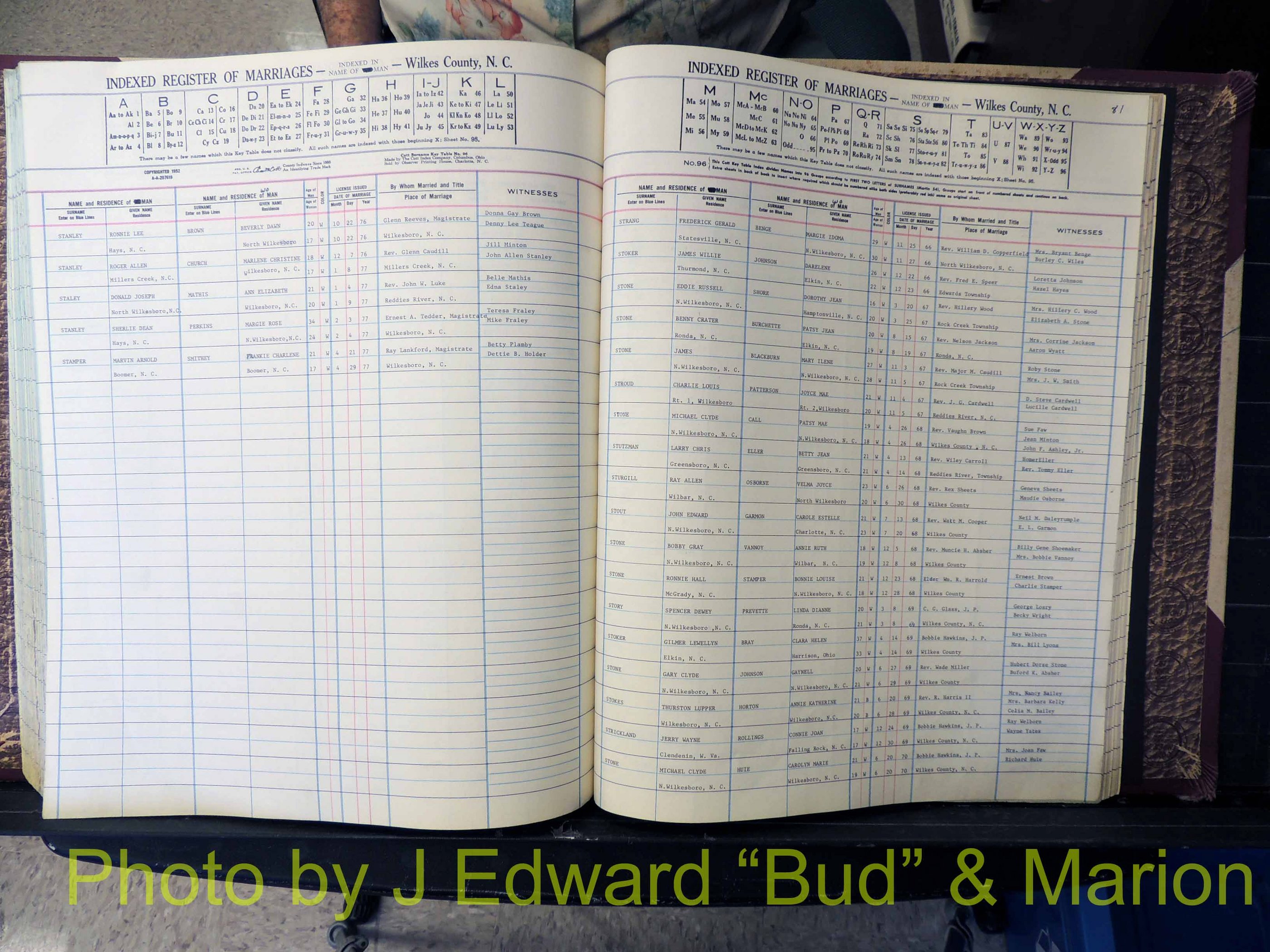 Wilkes Co, NC, Marriage Book 7, 1966-1976 (266).JPG
