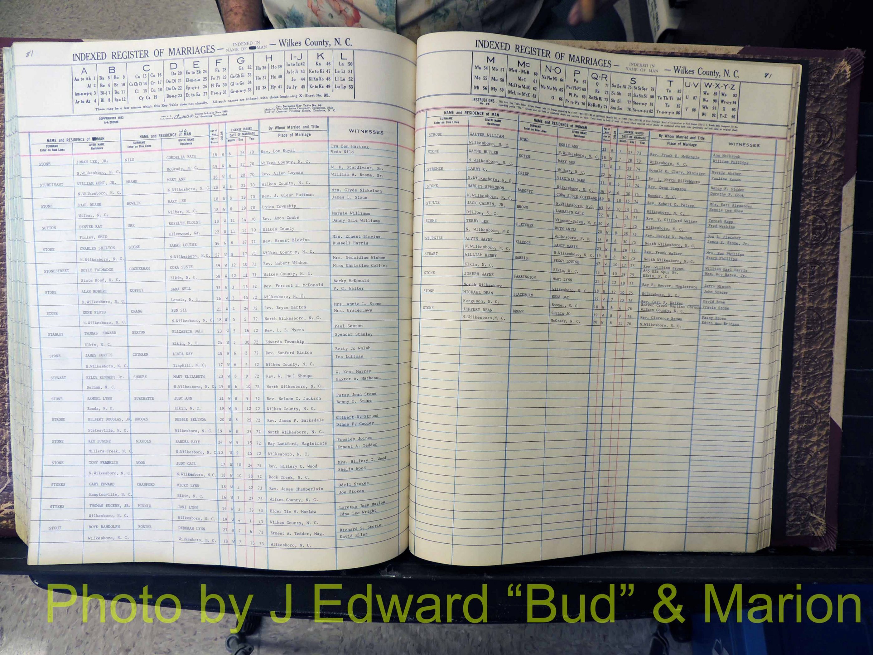 Wilkes Co, NC, Marriage Book 7, 1966-1976 (267).JPG