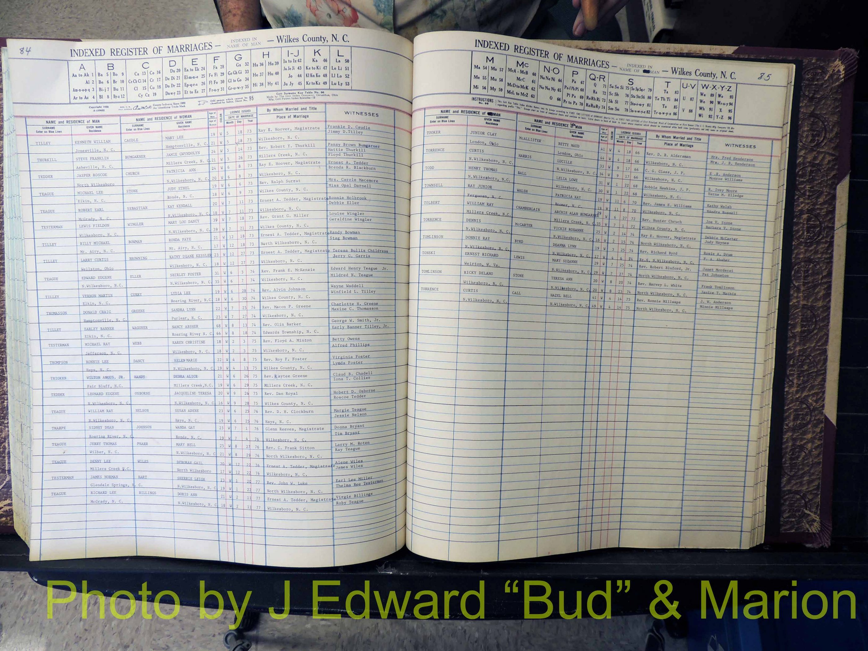 Wilkes Co, NC, Marriage Book 7, 1966-1976 (271).JPG