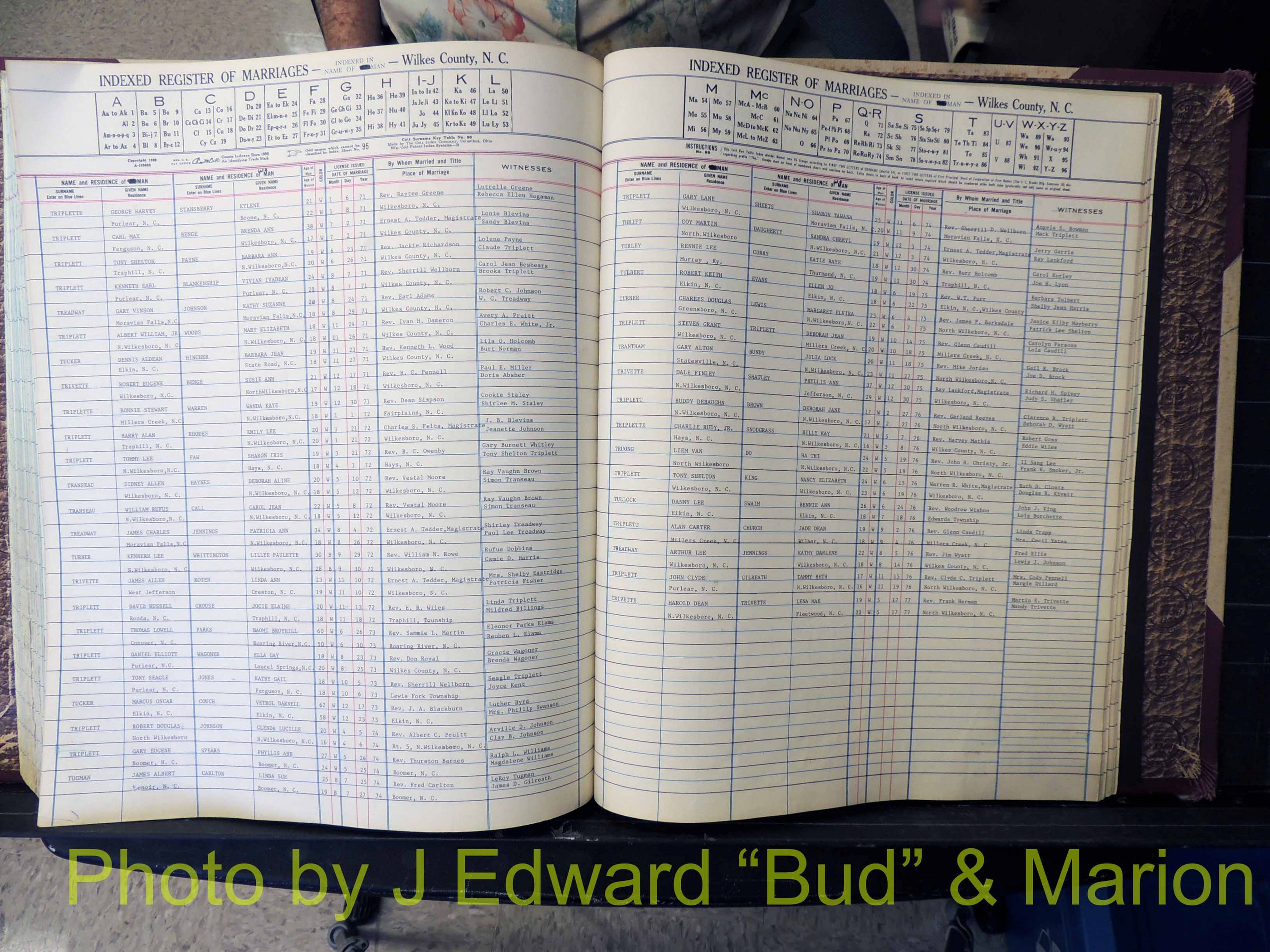 Wilkes Co, NC, Marriage Book 7, 1966-1976 (273).JPG