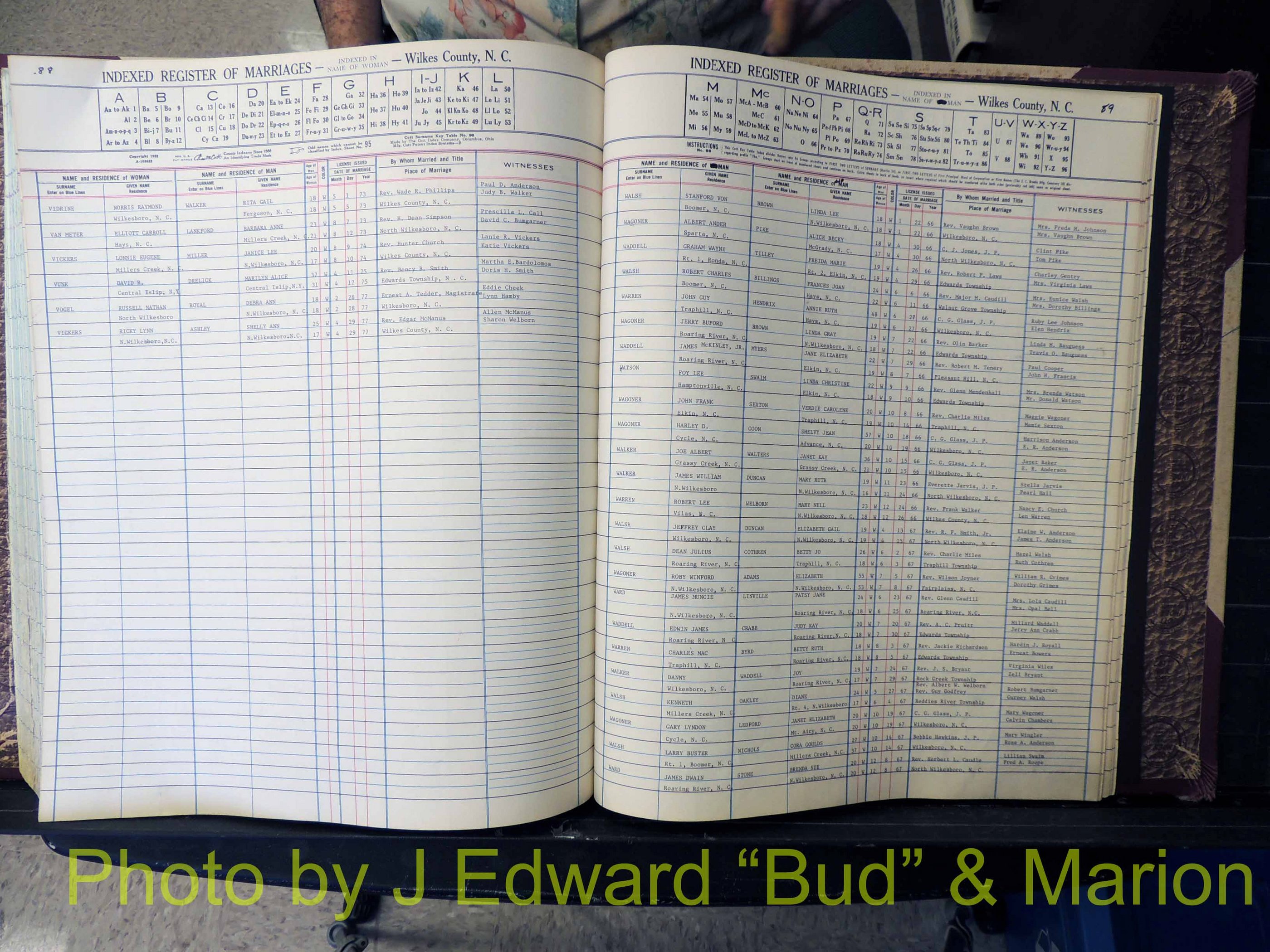 Wilkes Co, NC, Marriage Book 7, 1966-1976 (276).JPG