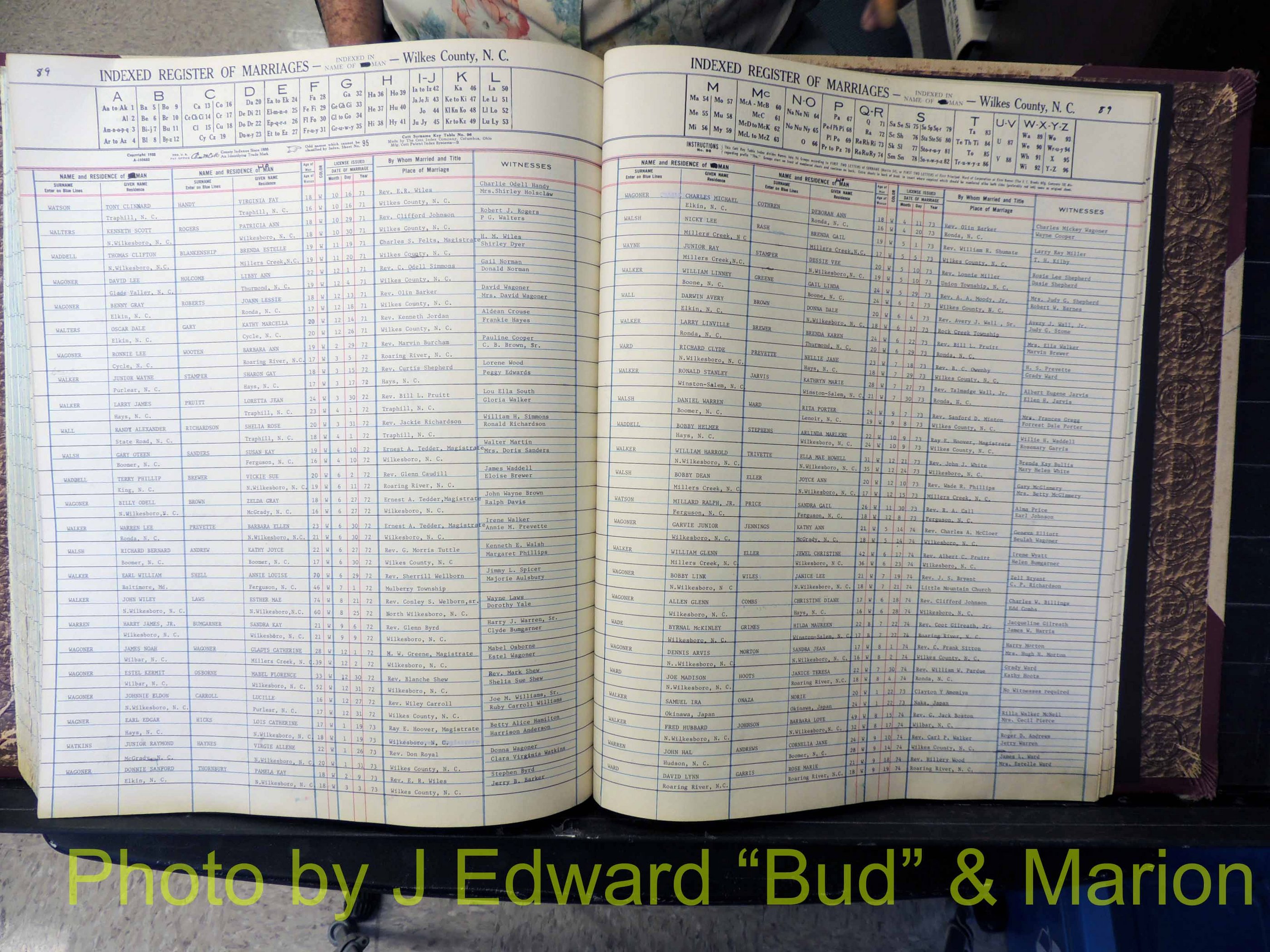 Wilkes Co, NC, Marriage Book 7, 1966-1976 (278).JPG
