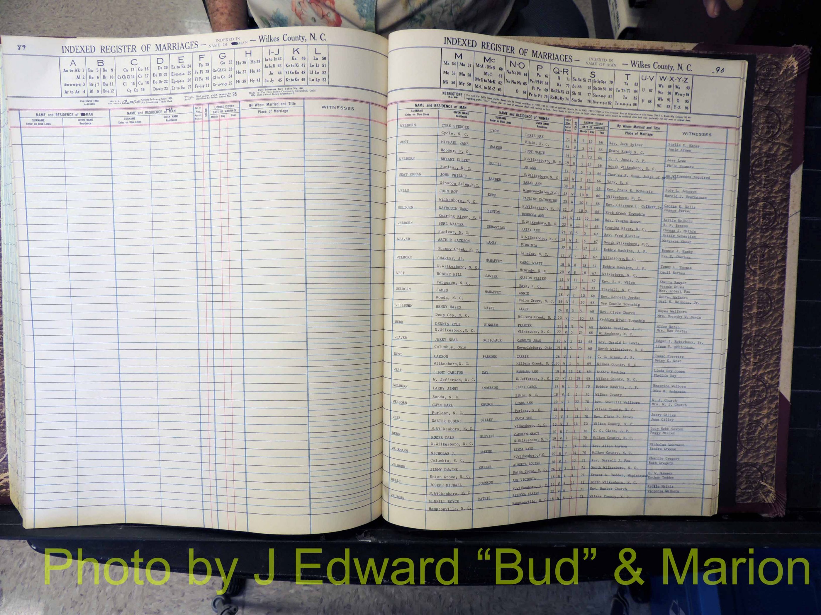 Wilkes Co, NC, Marriage Book 7, 1966-1976 (280).JPG