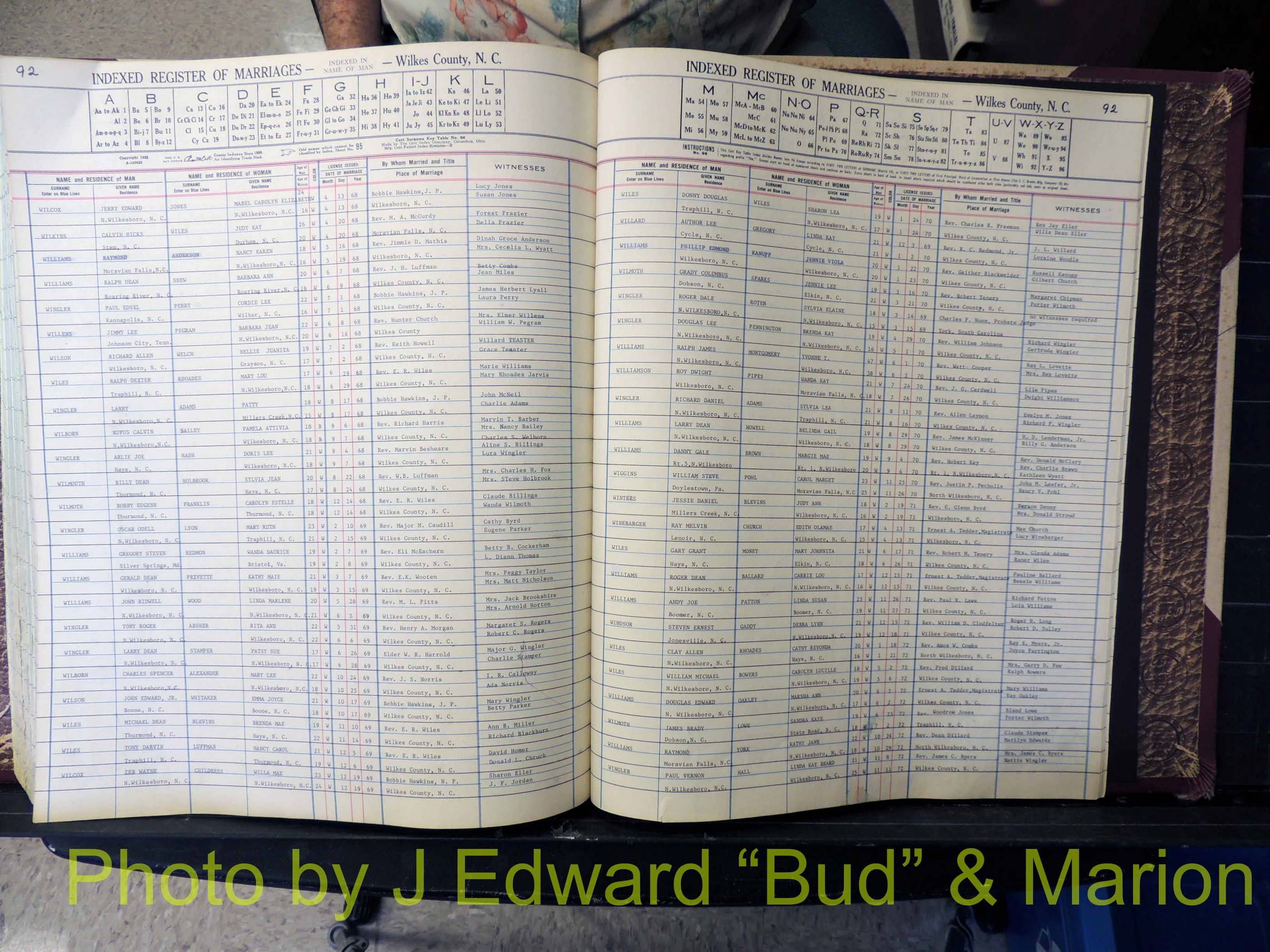 Wilkes Co, NC, Marriage Book 7, 1966-1976 (283).JPG